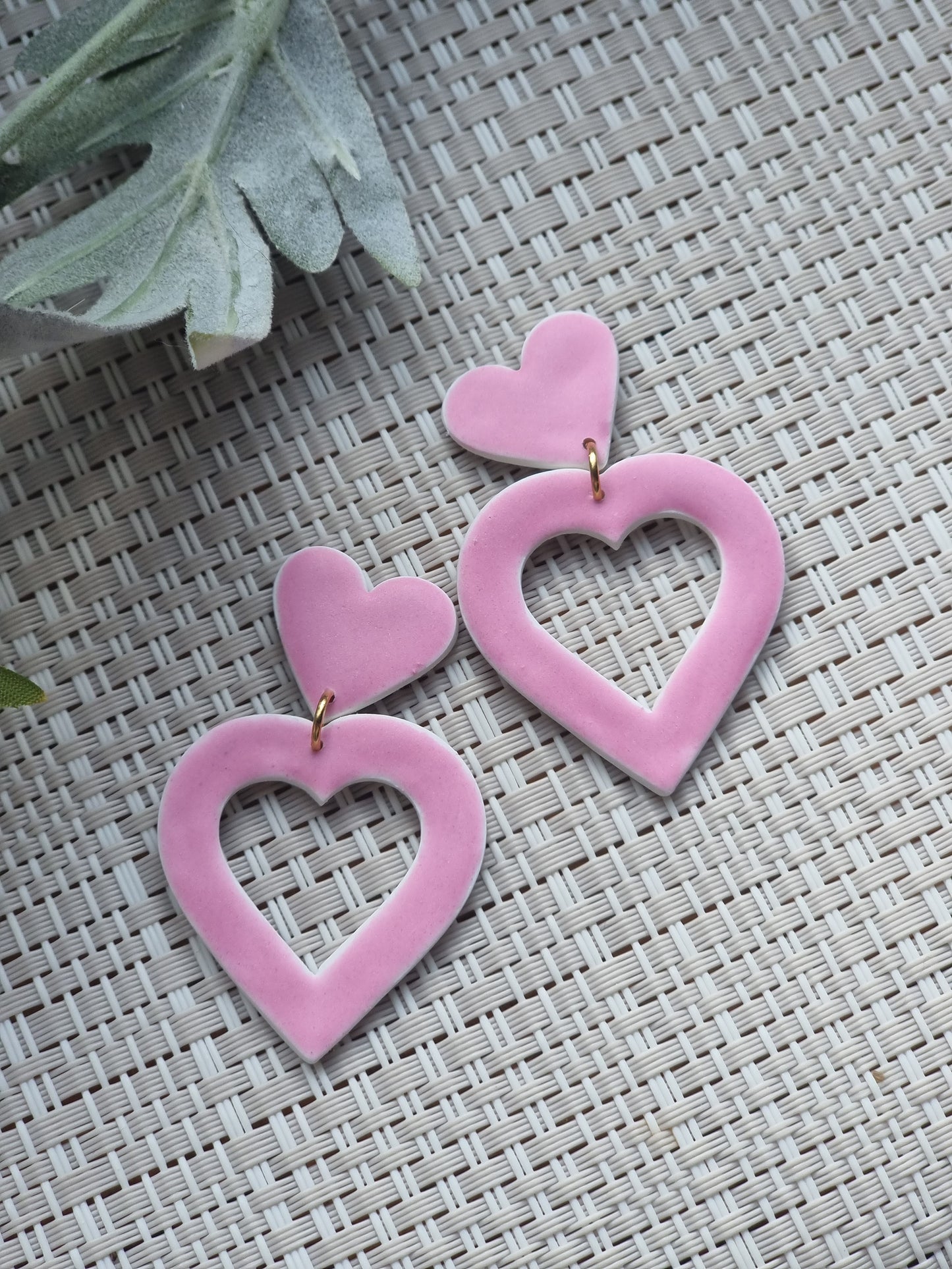 Doughnut heart dangles