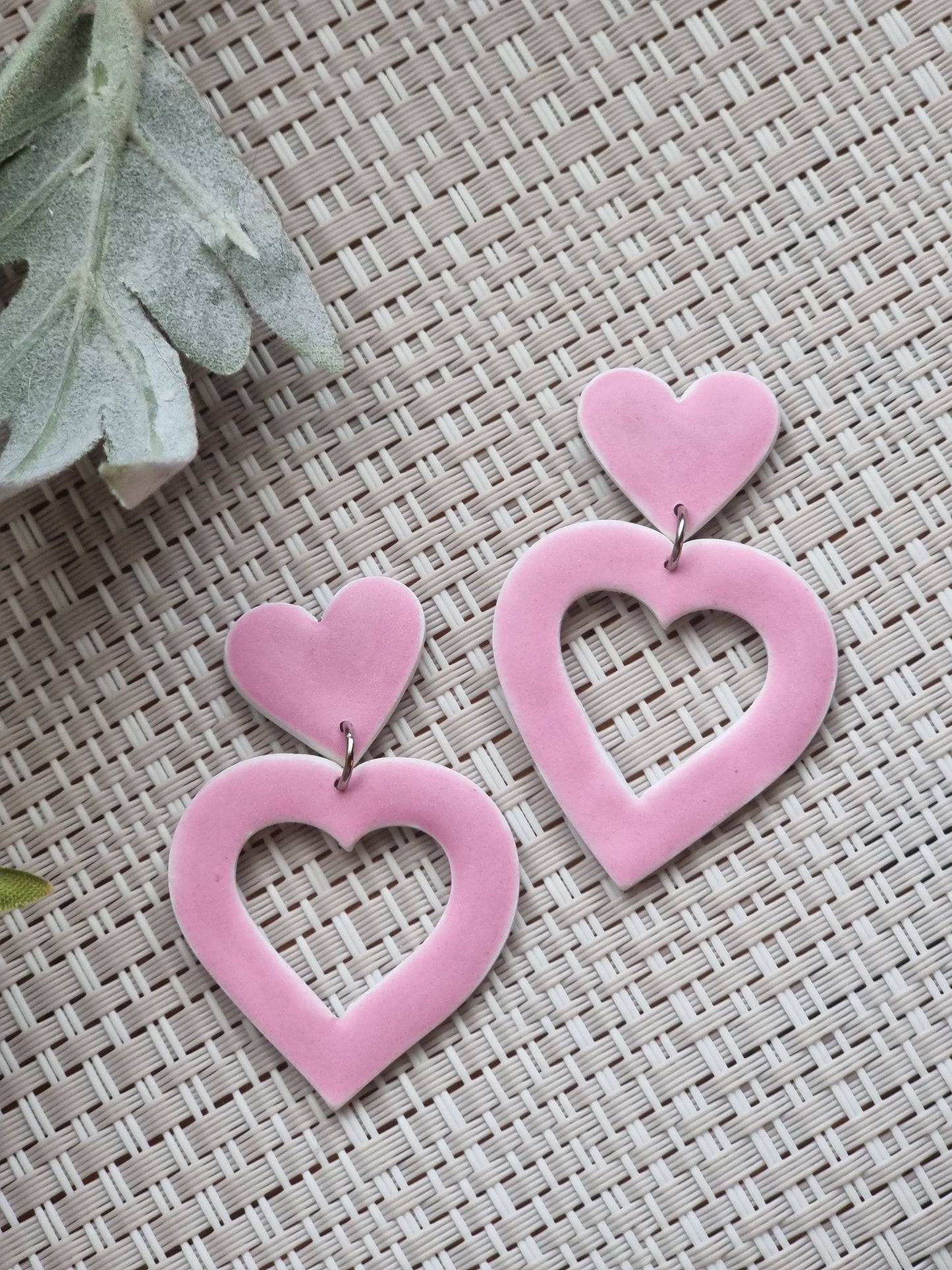 Doughnut heart dangles