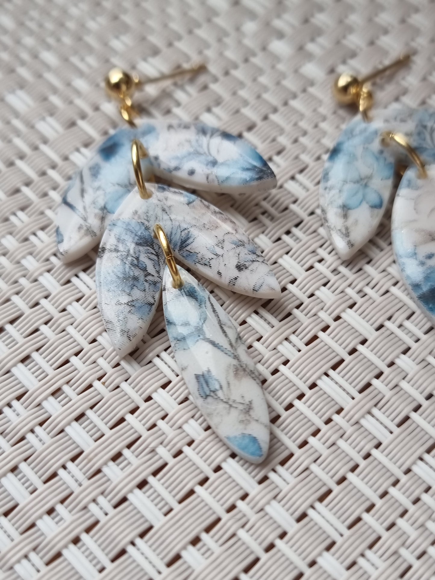 Delilah| Tiered dangles in blue| Can be switched for silver and fish hooks