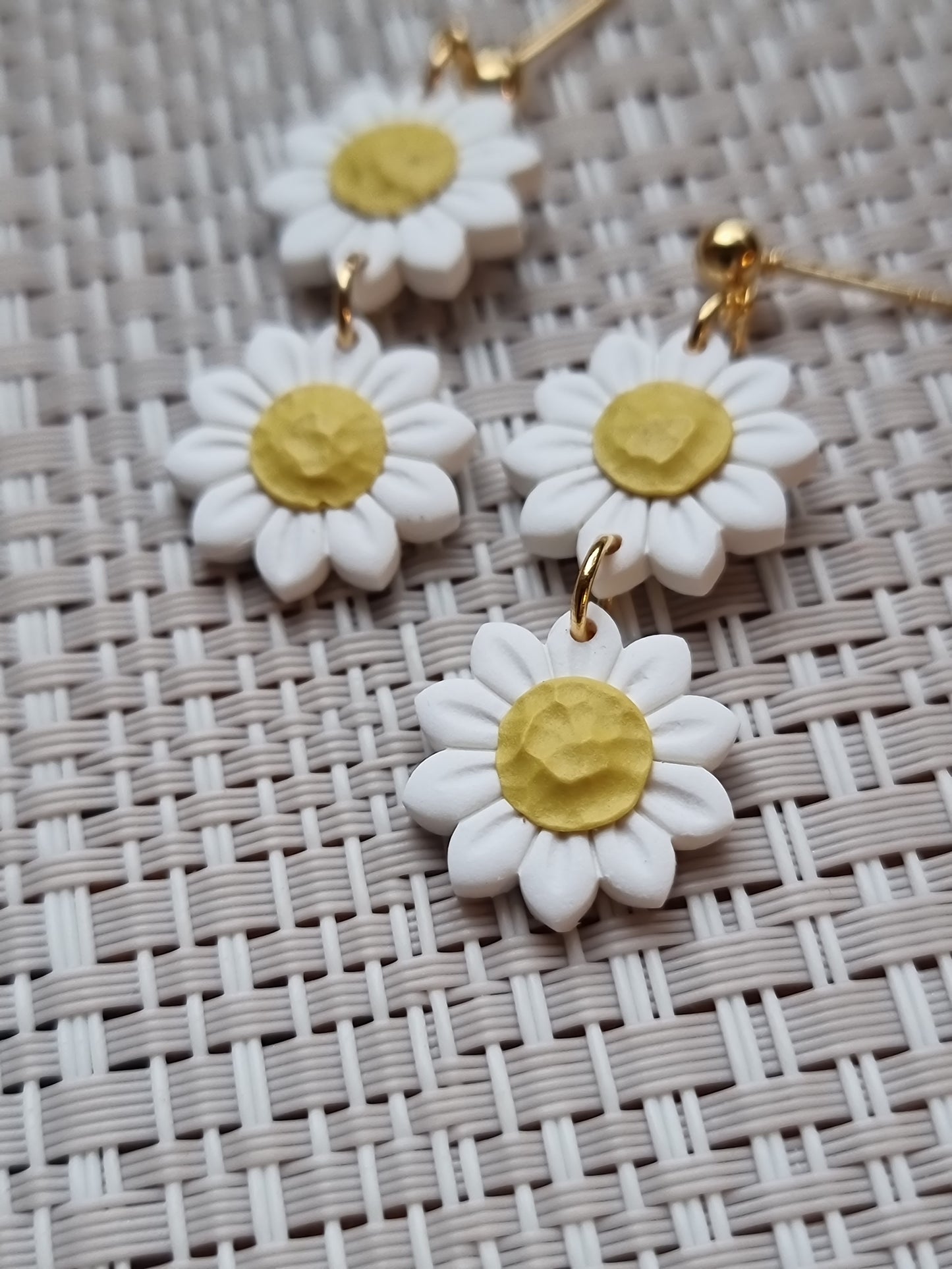 Daisy dangles| can be switched for silver and fish hooks