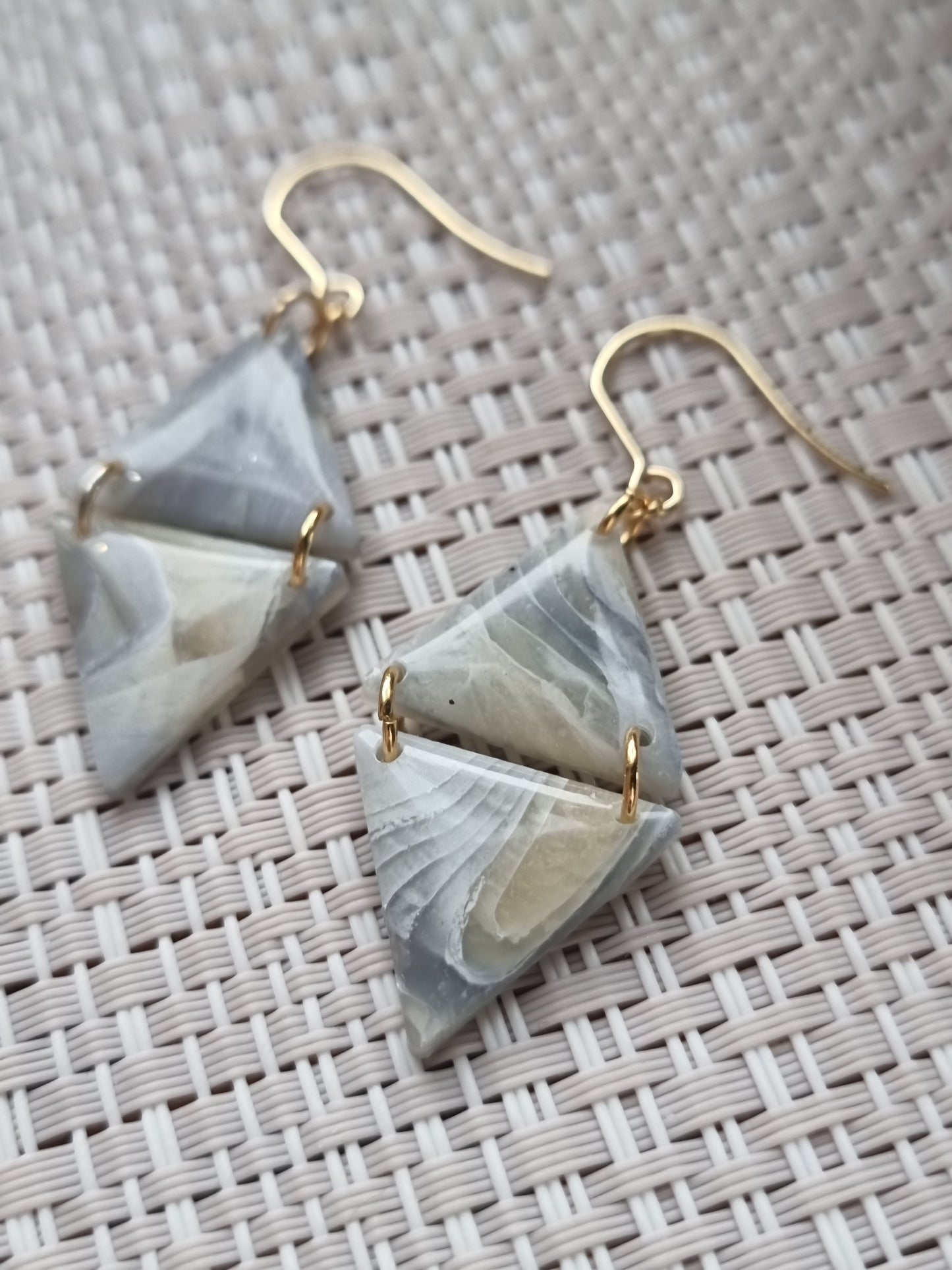 Clara| Agate design| Can be switched for silver fish hook