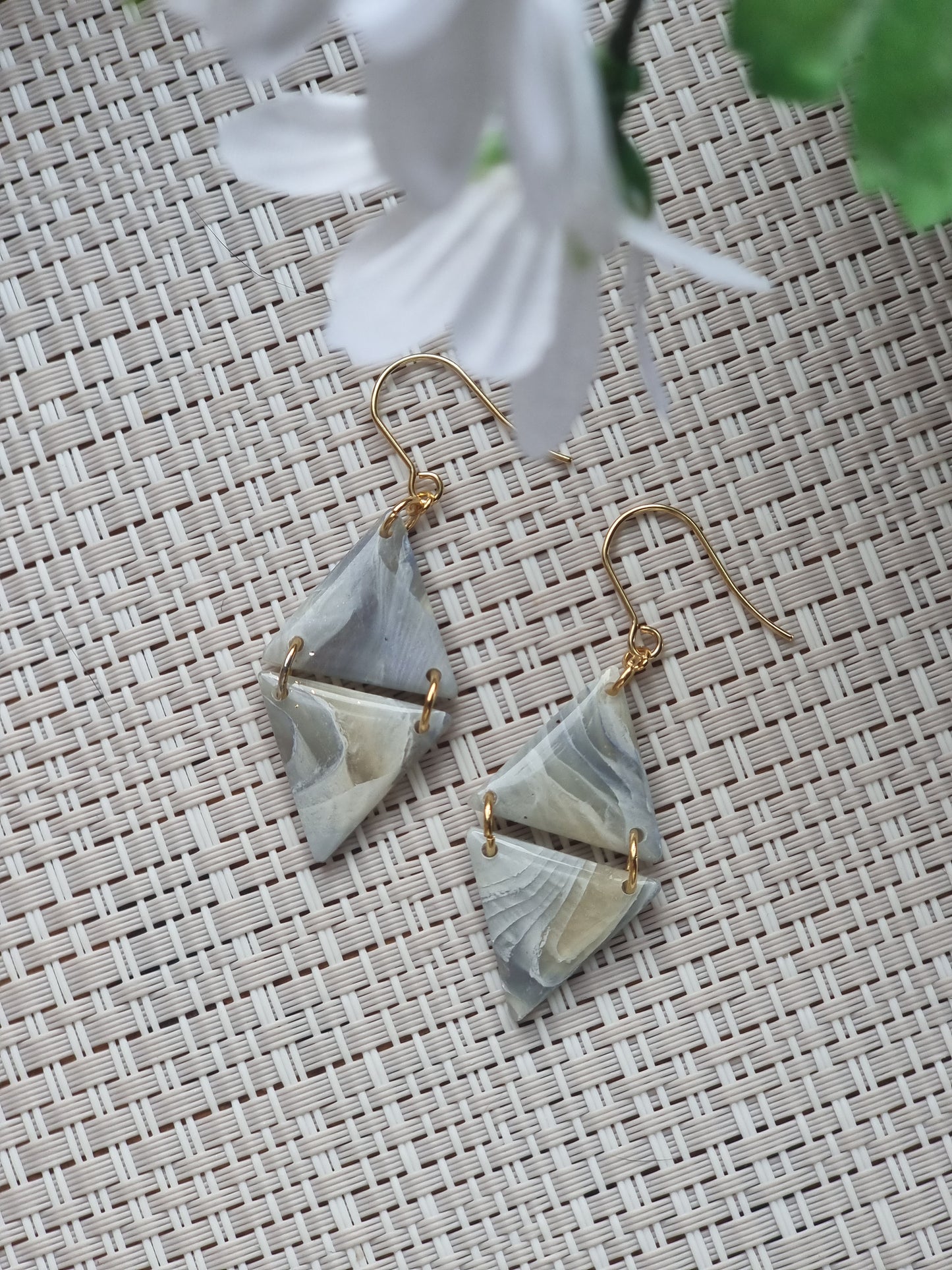 Clara| Agate design| Can be switched for silver fish hook