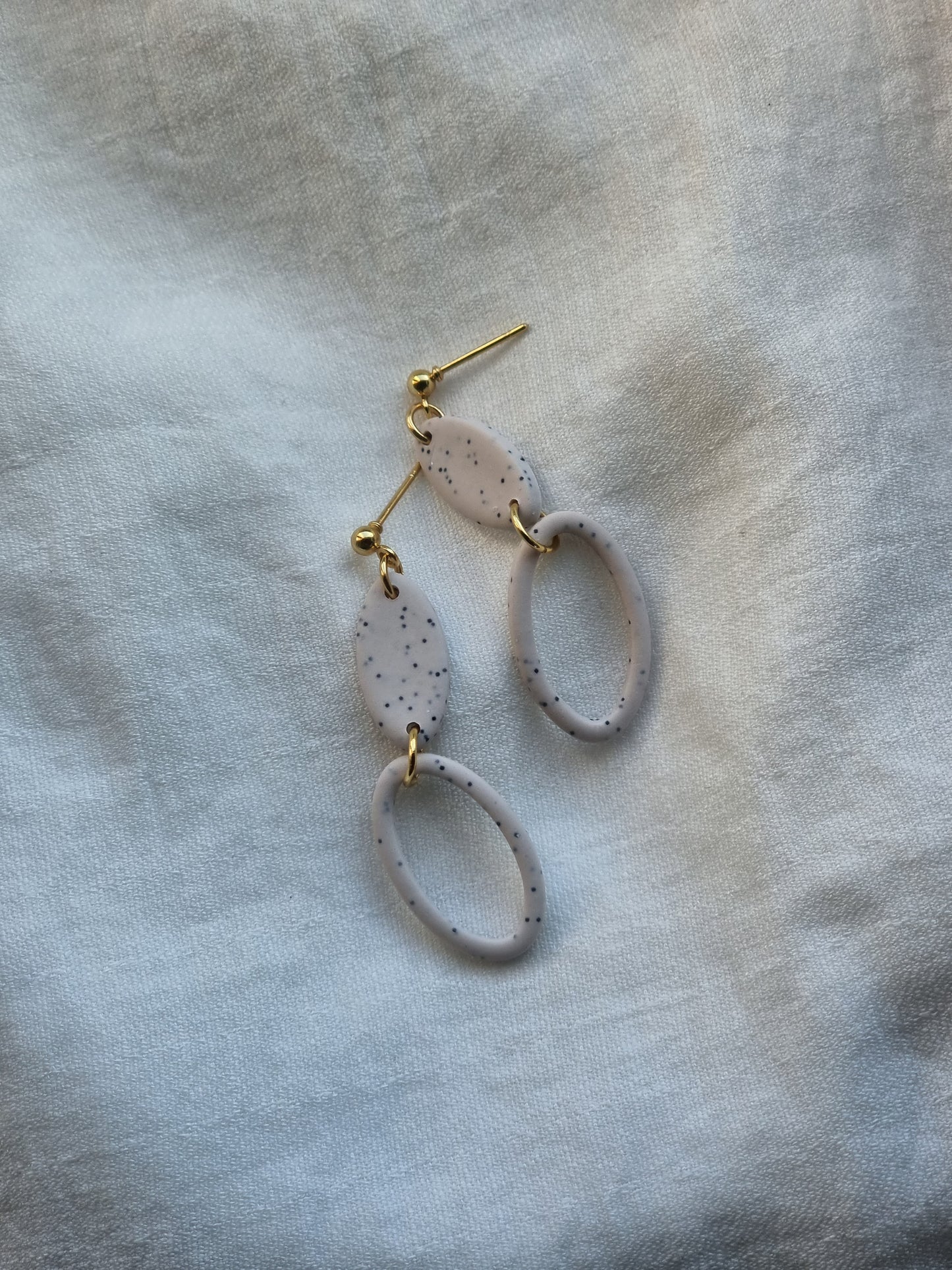 Small hoop dangles| can be switched for silver and fish hooks