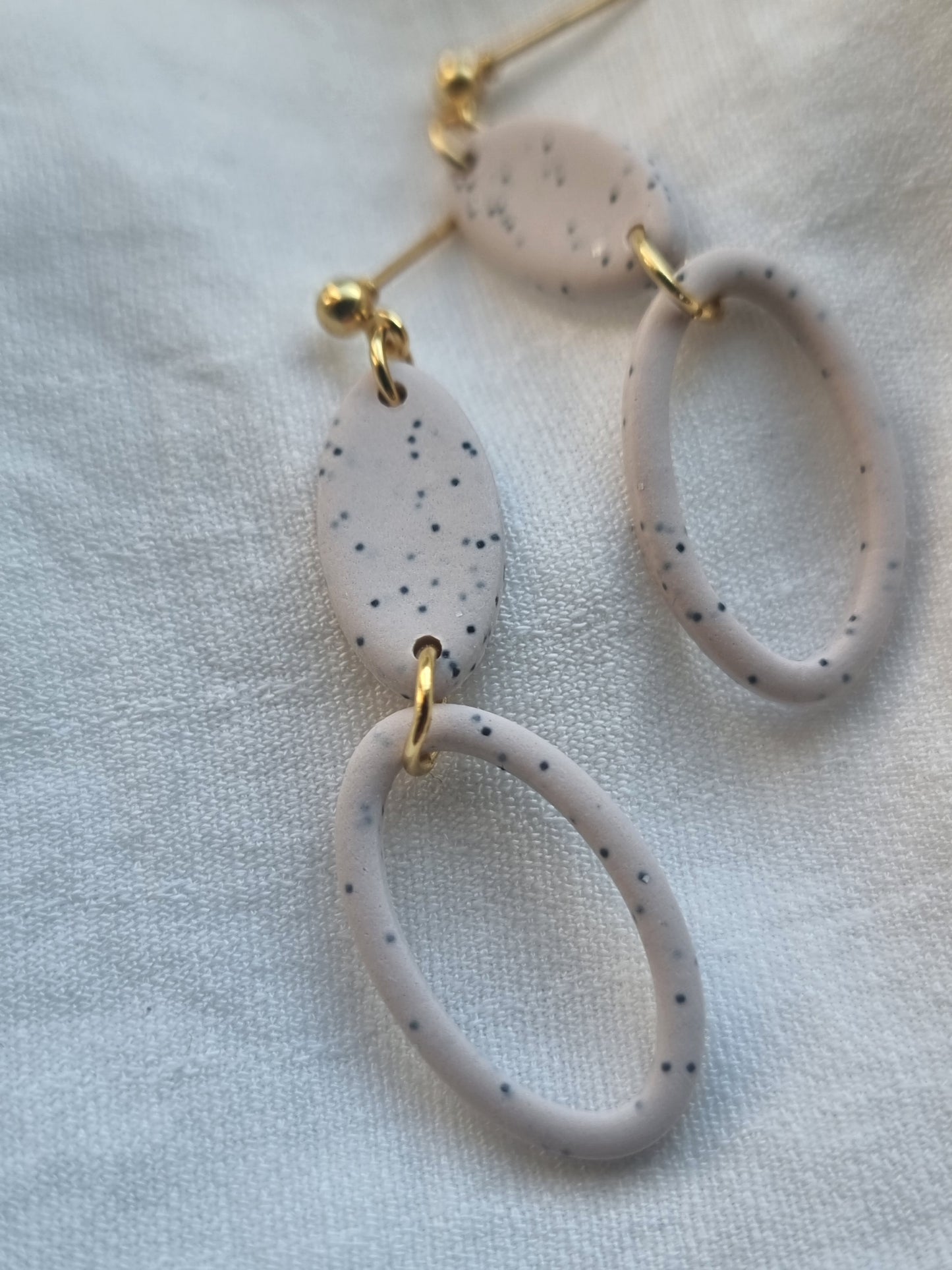 Small hoop dangles| can be switched for silver and fish hooks