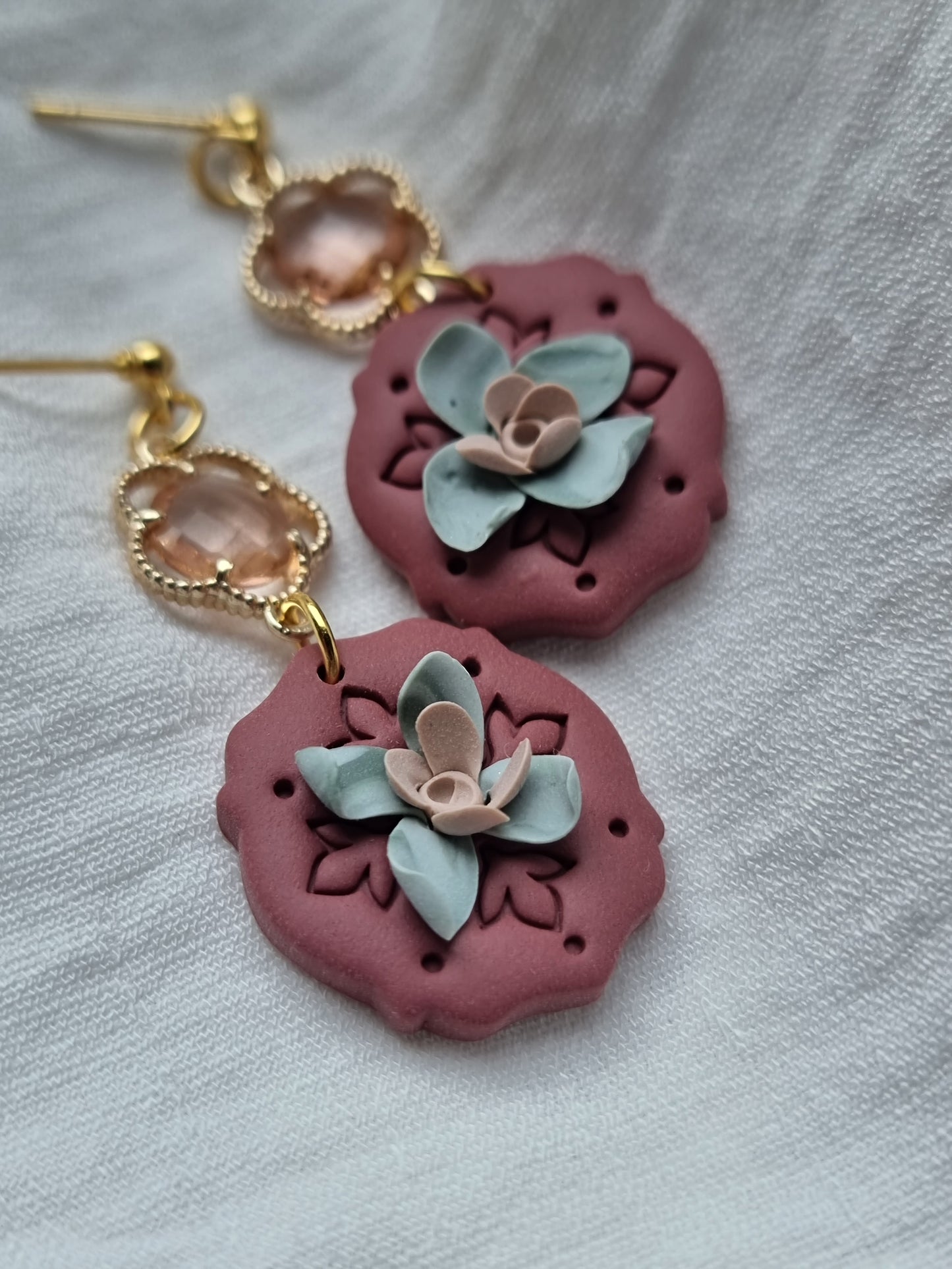 Terracotta flower dangles