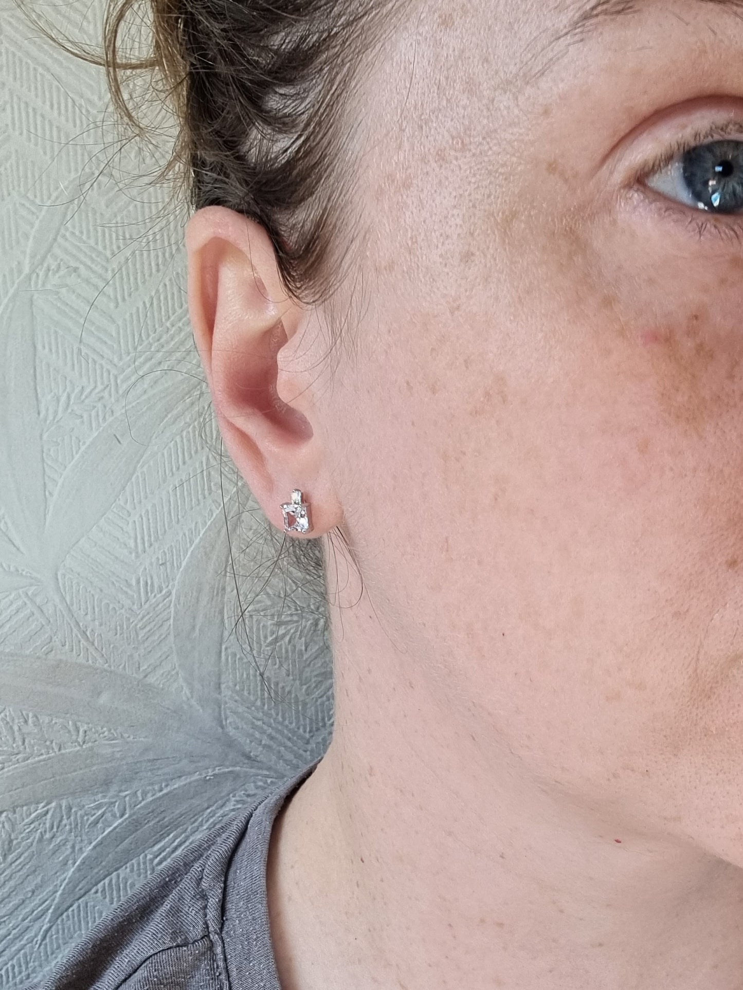 Silver CZ studs