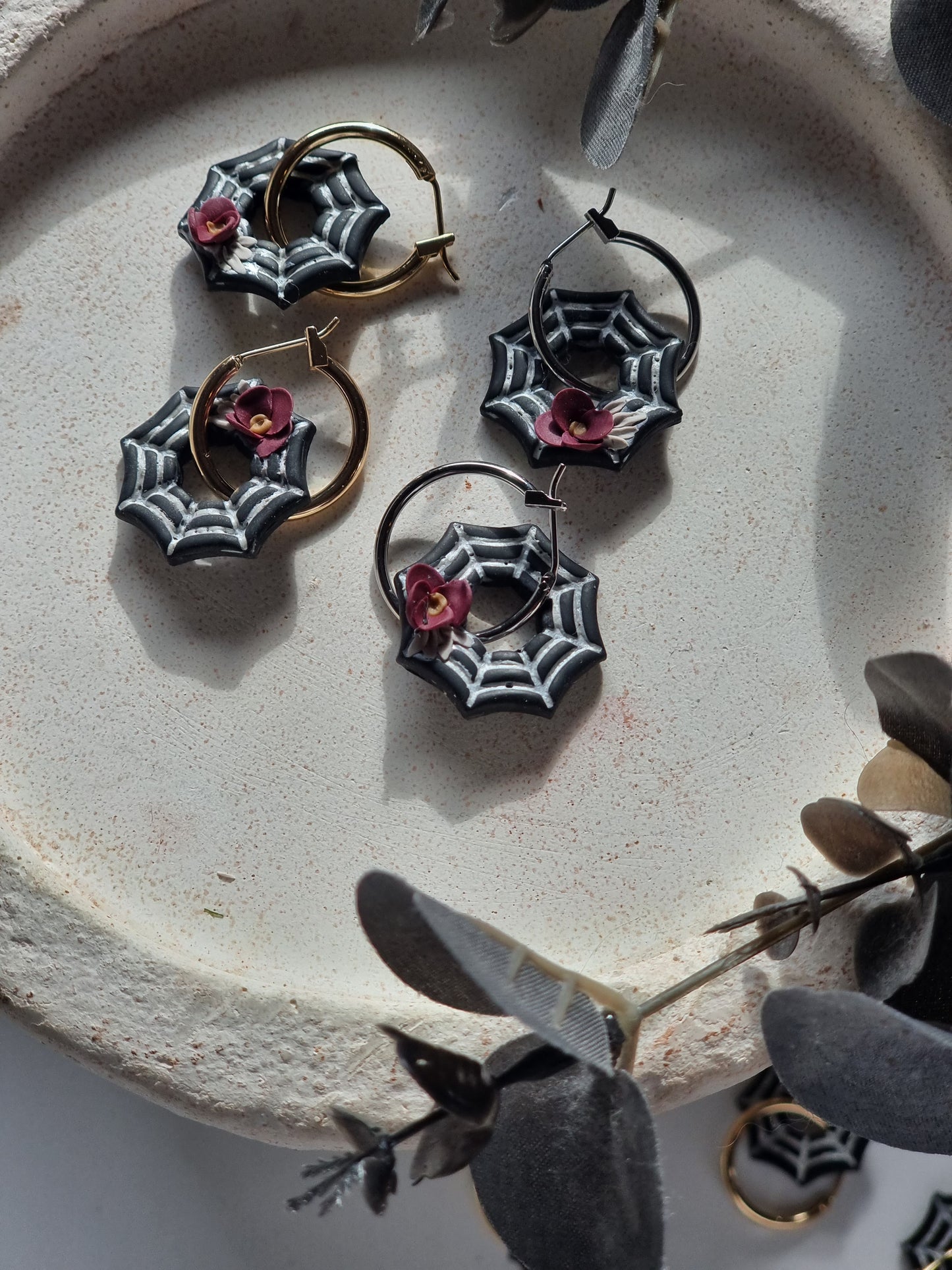 Floral web hoops