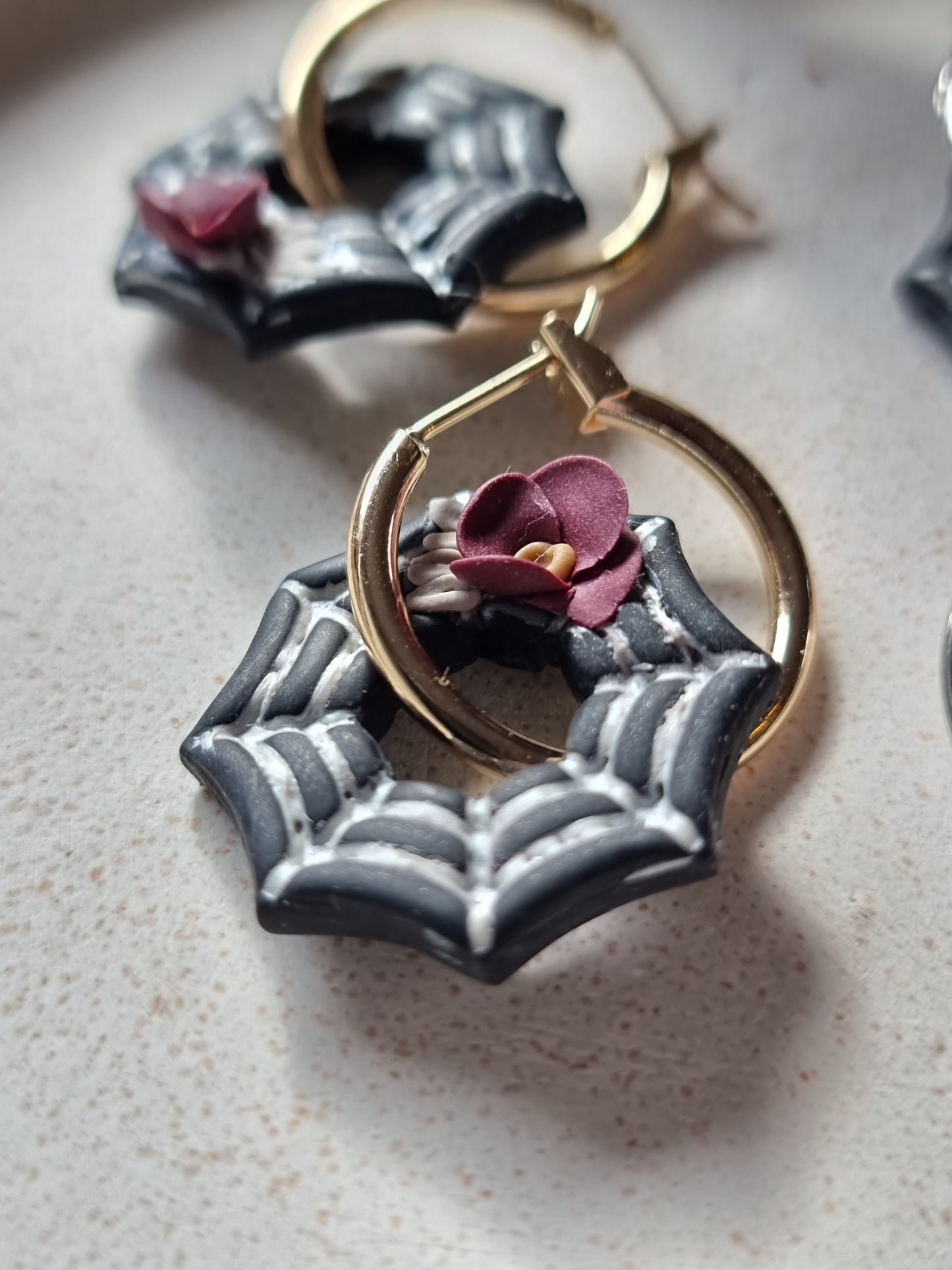 Floral web hoops
