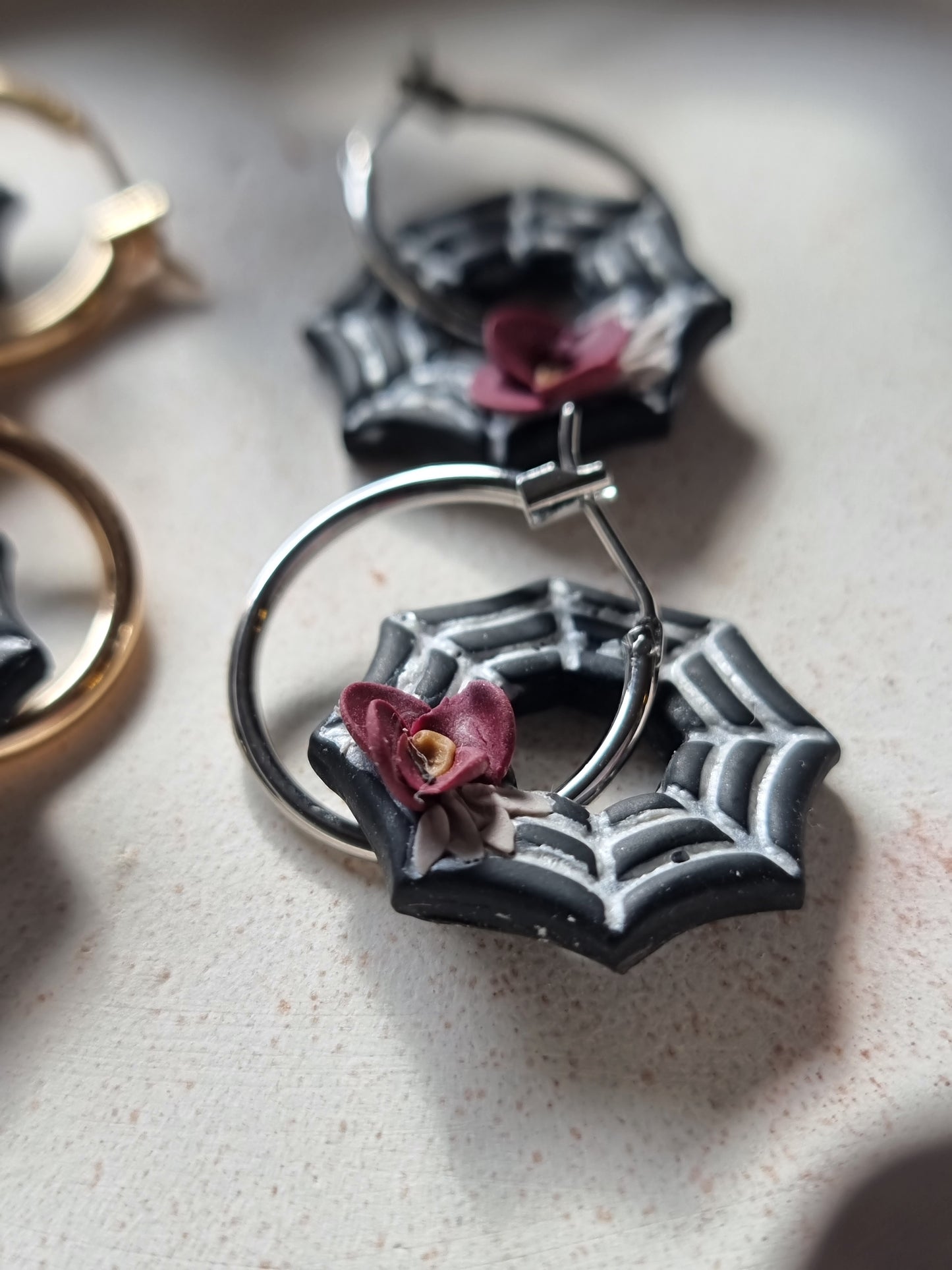 Floral web hoops