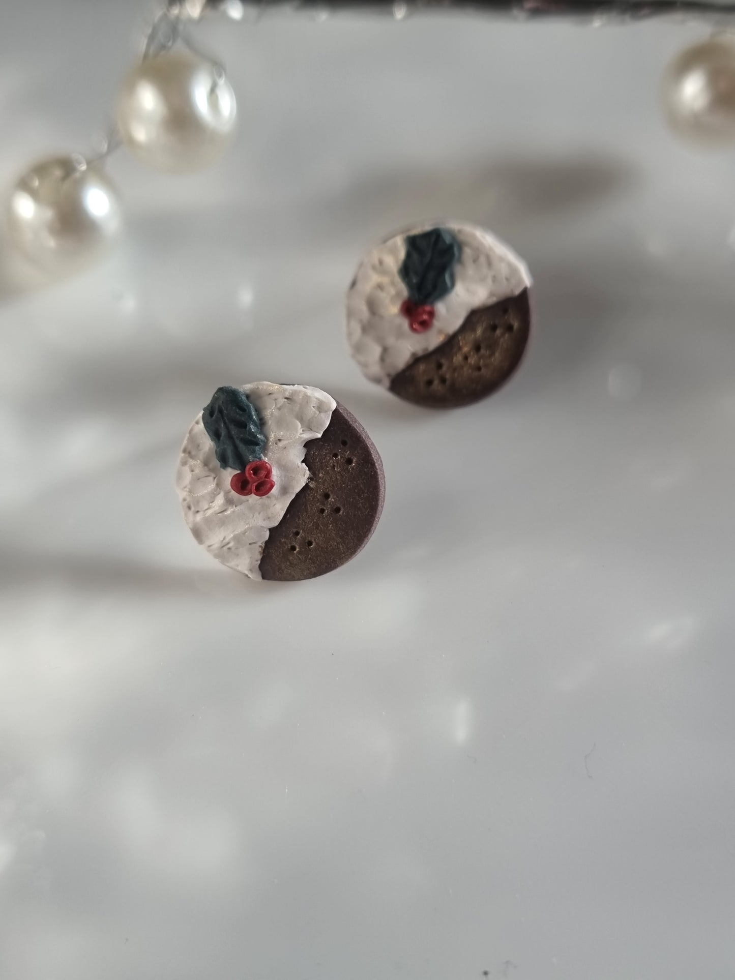 Christmas pud studs