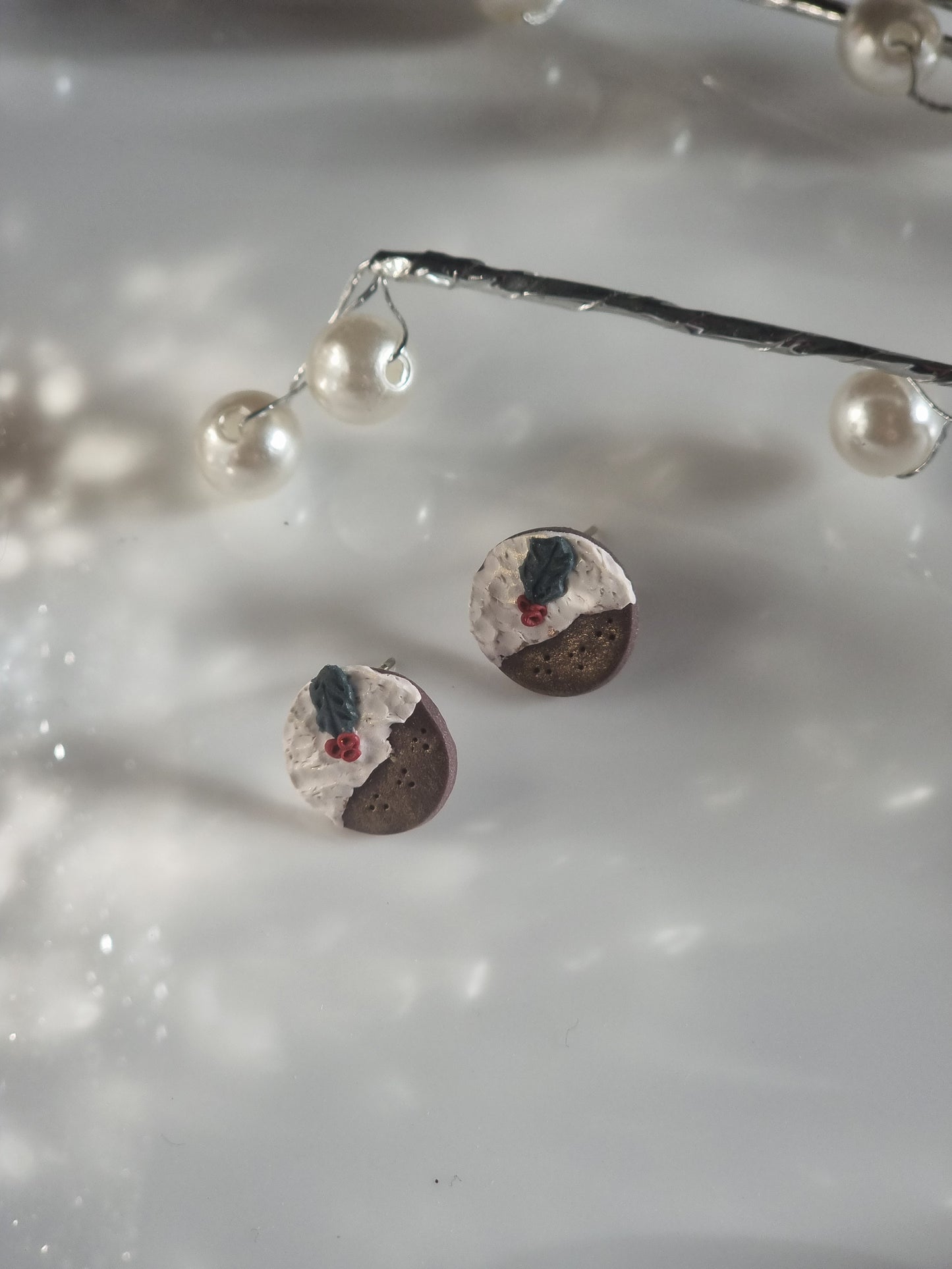 Christmas pud studs