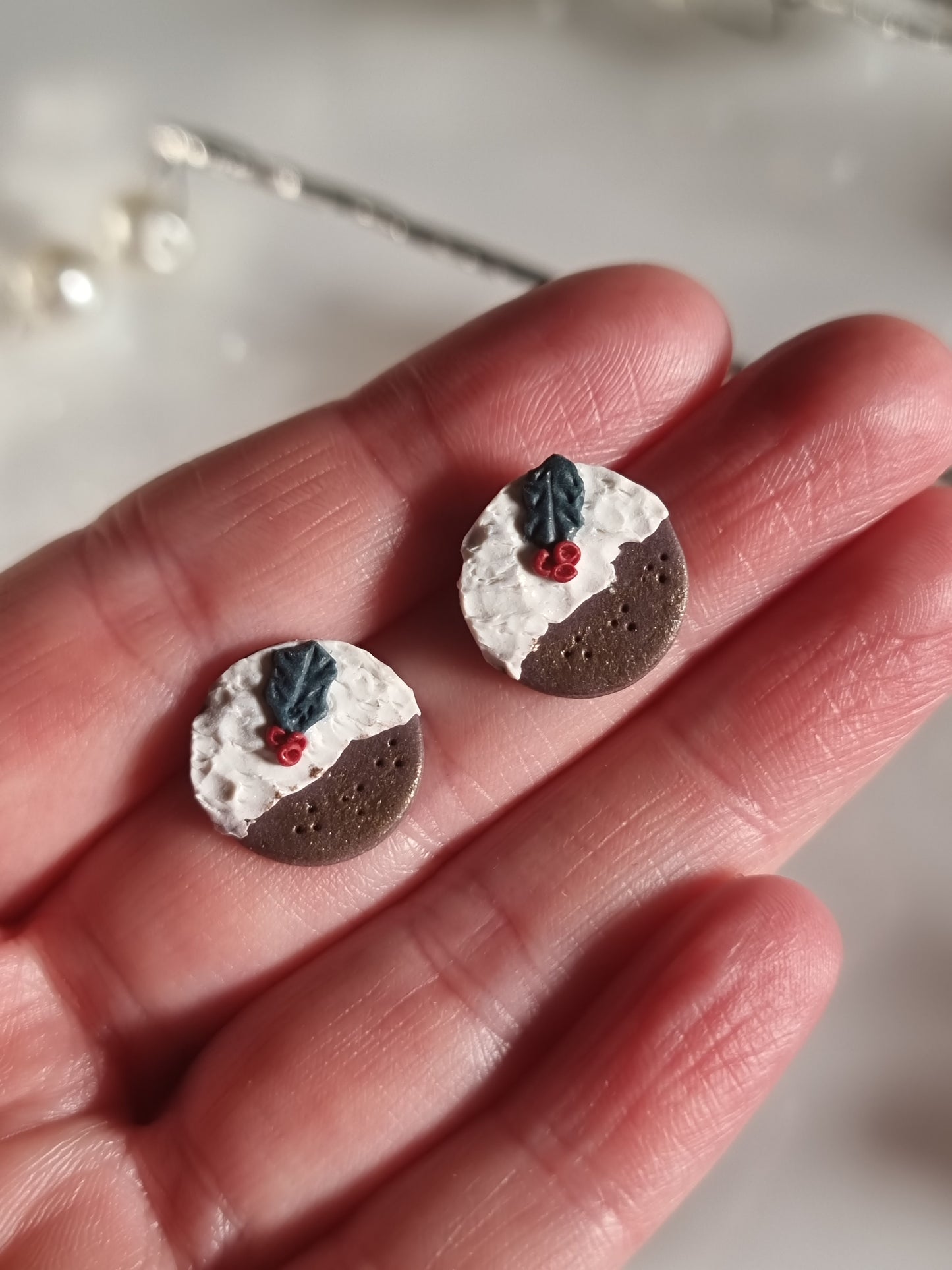 Christmas pud studs