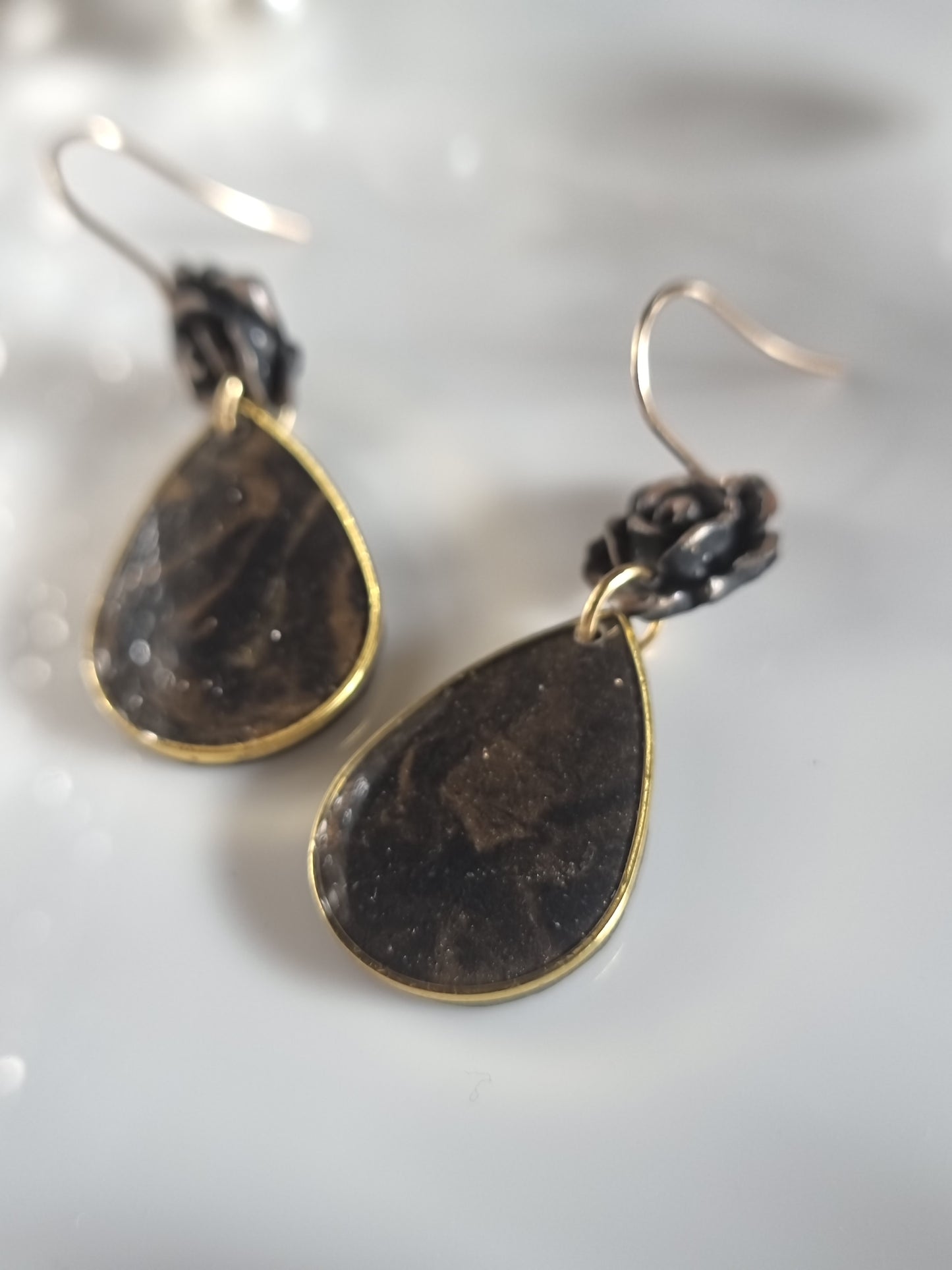 Navy flower dangles