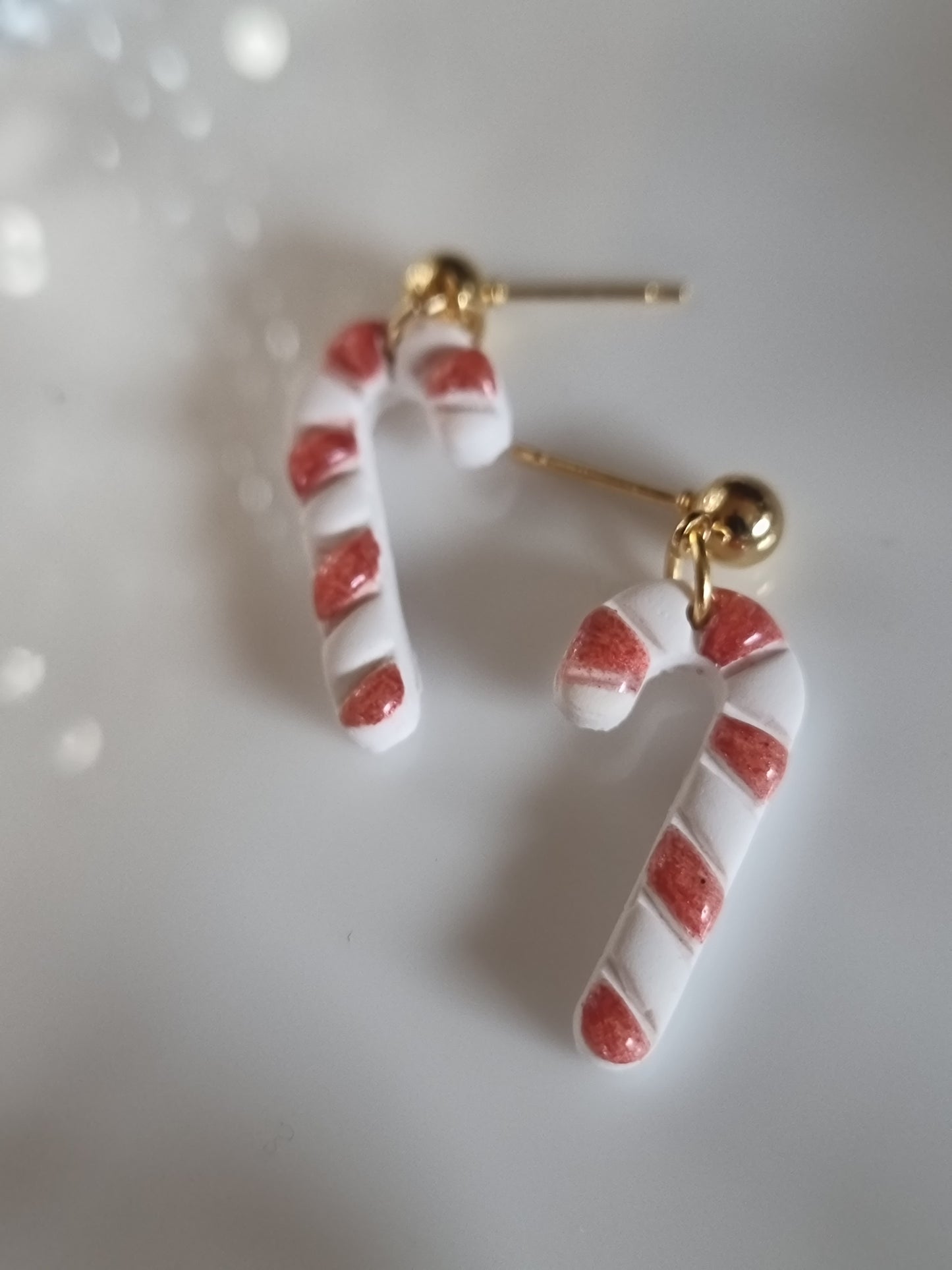 Candy cane dangles| Can be switched for silver/fish hook