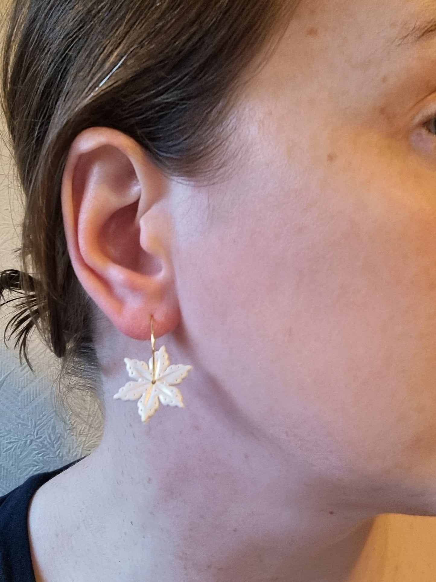Snowflake hoops| Can be switched for silver