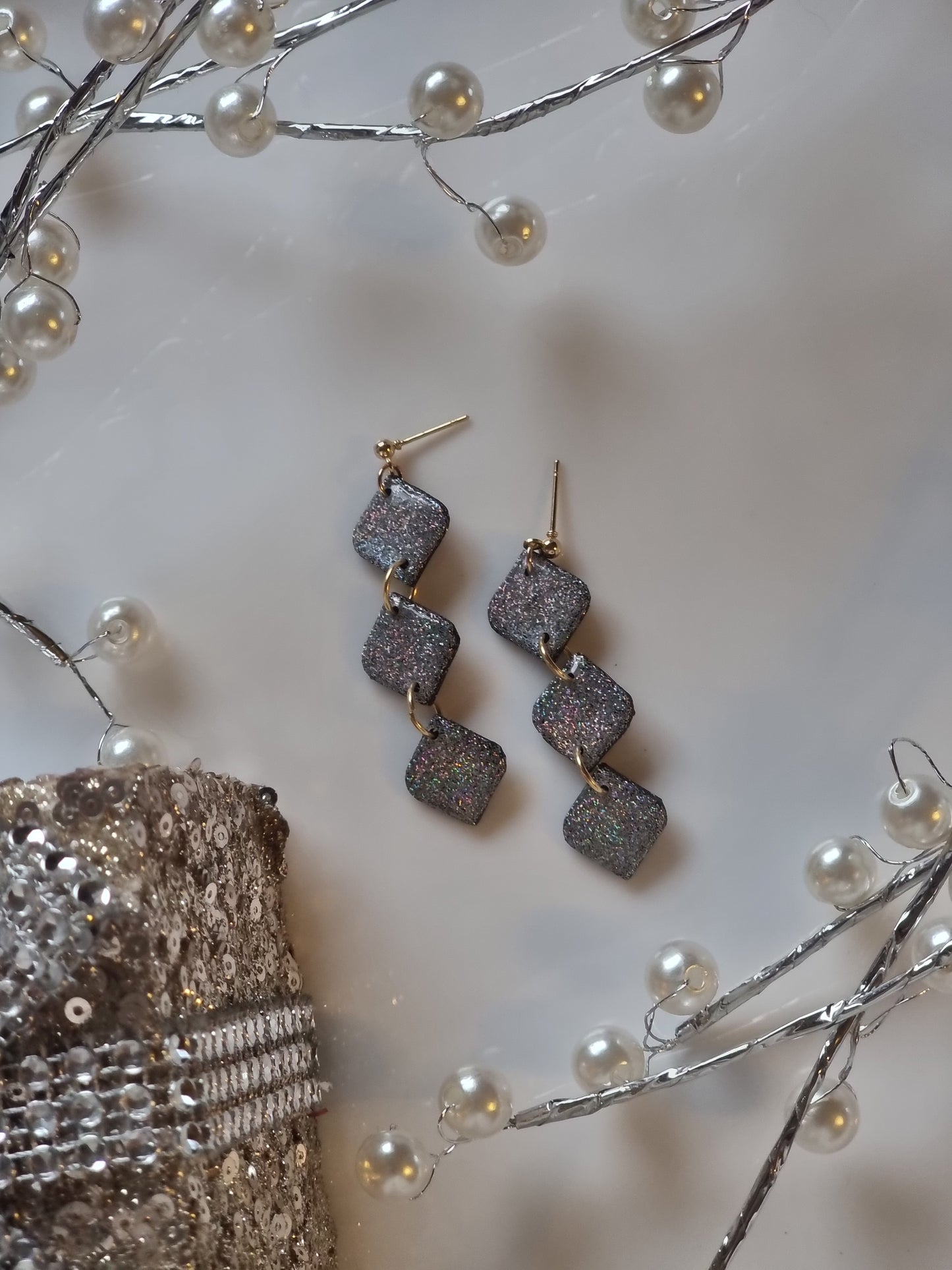 Talulah glitter| can be switched for fish hook and silver