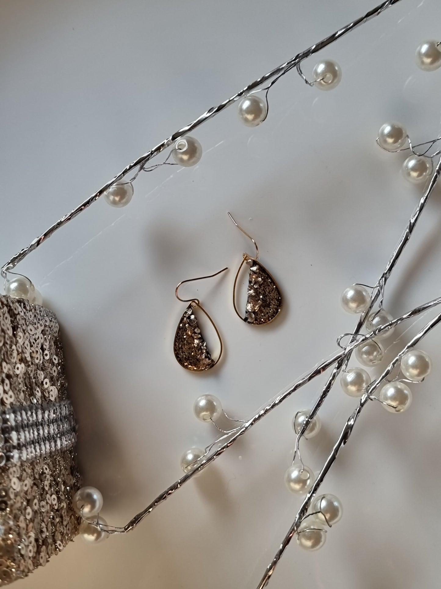 Druzy glitter dangles