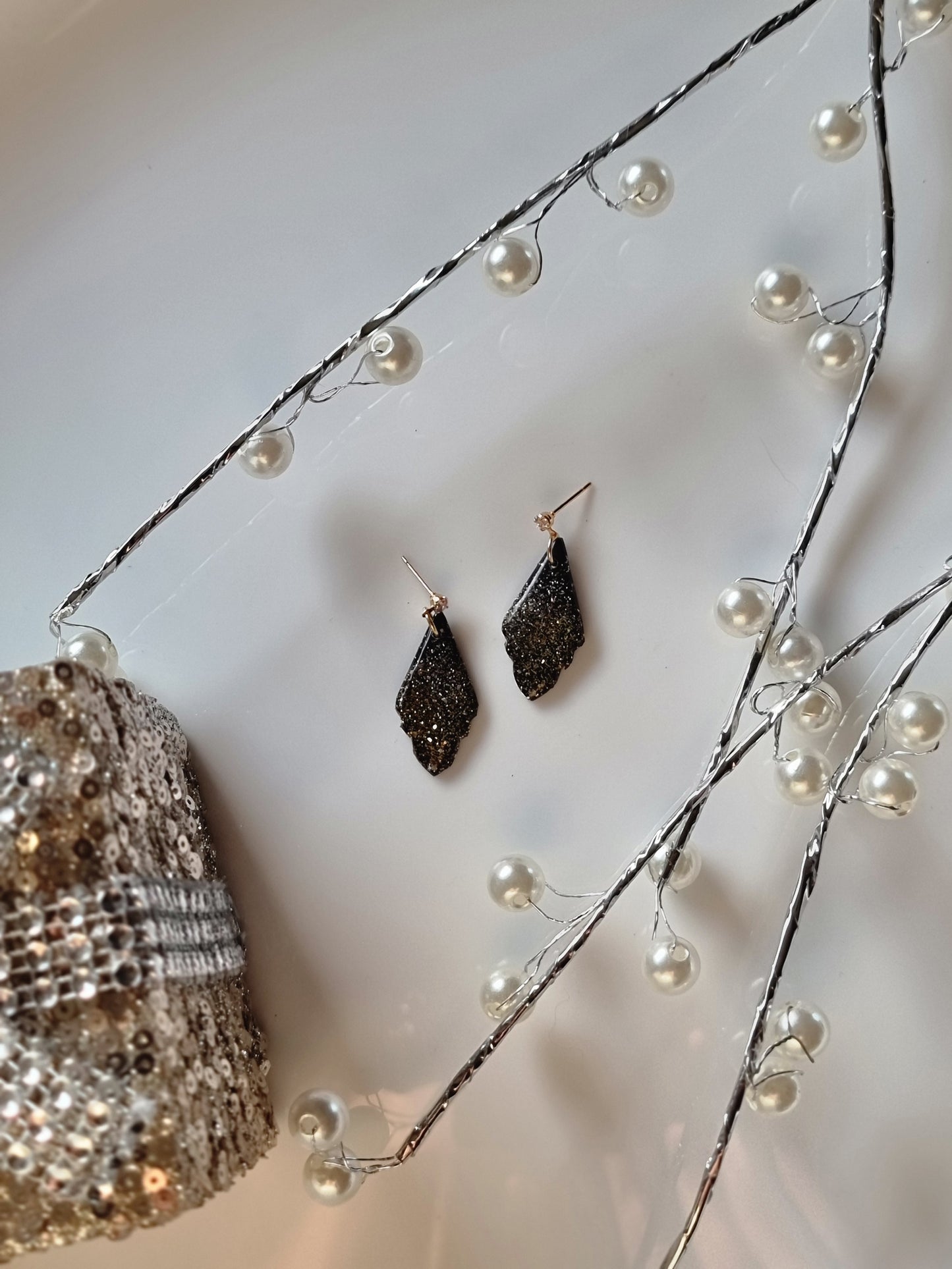 Art deco sparkly dangles