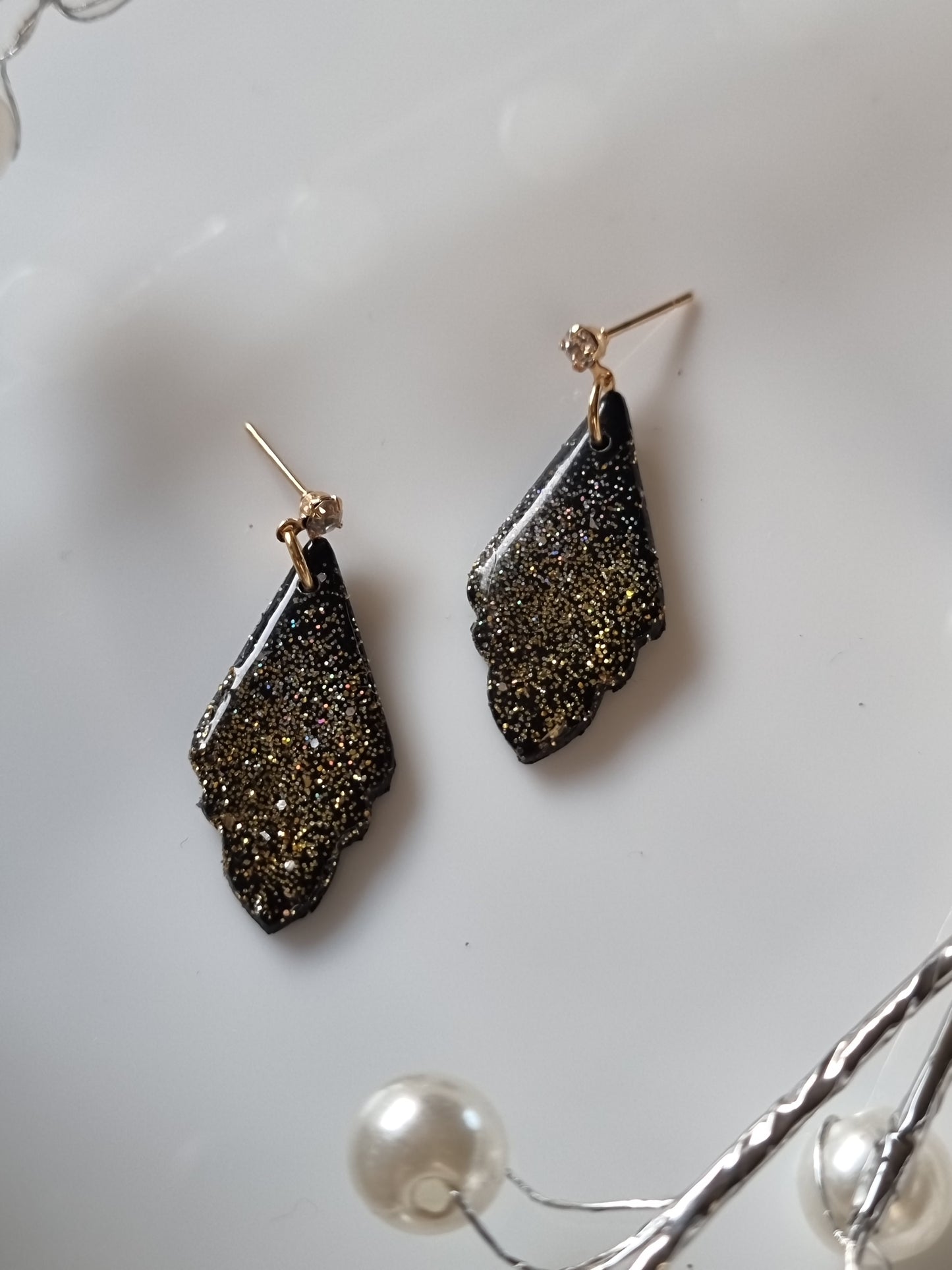 Art deco sparkly dangles