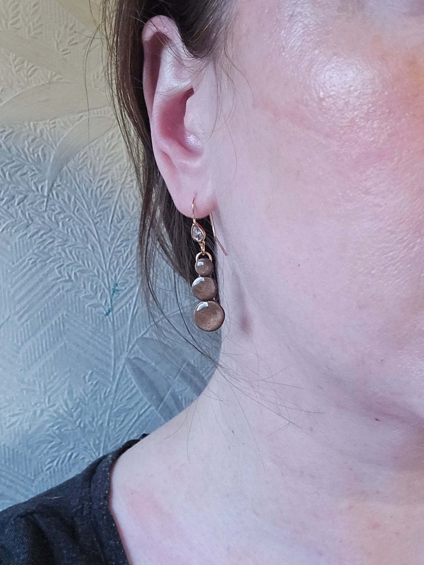 CZ mocha dangles