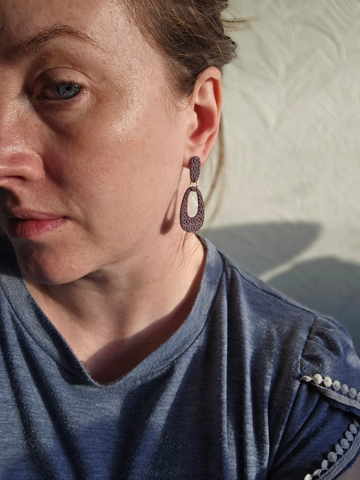 Mocha textured dangle| Can be switched for silver