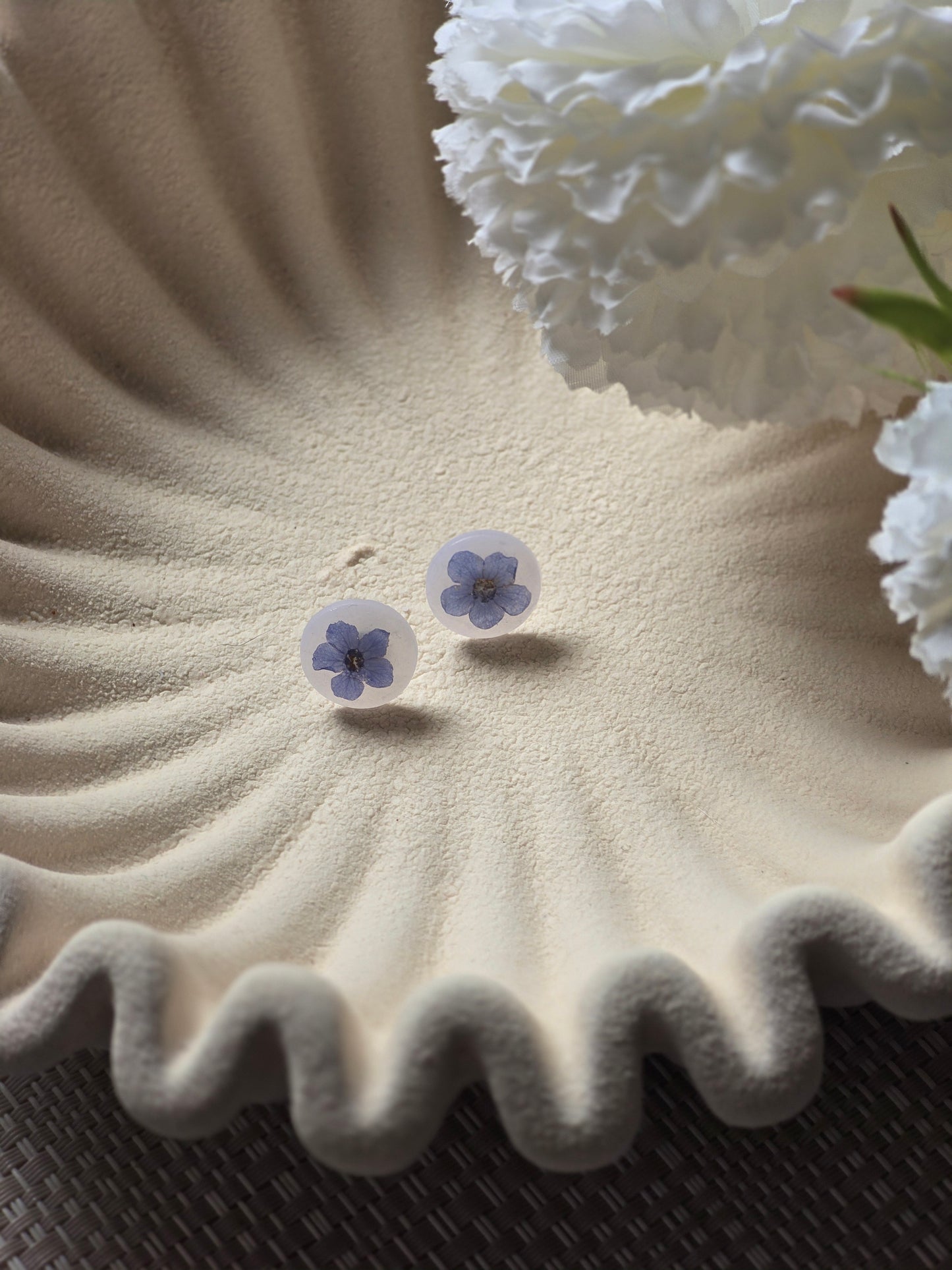 Forget-me-not earrings| can be switched for silver/fish hook