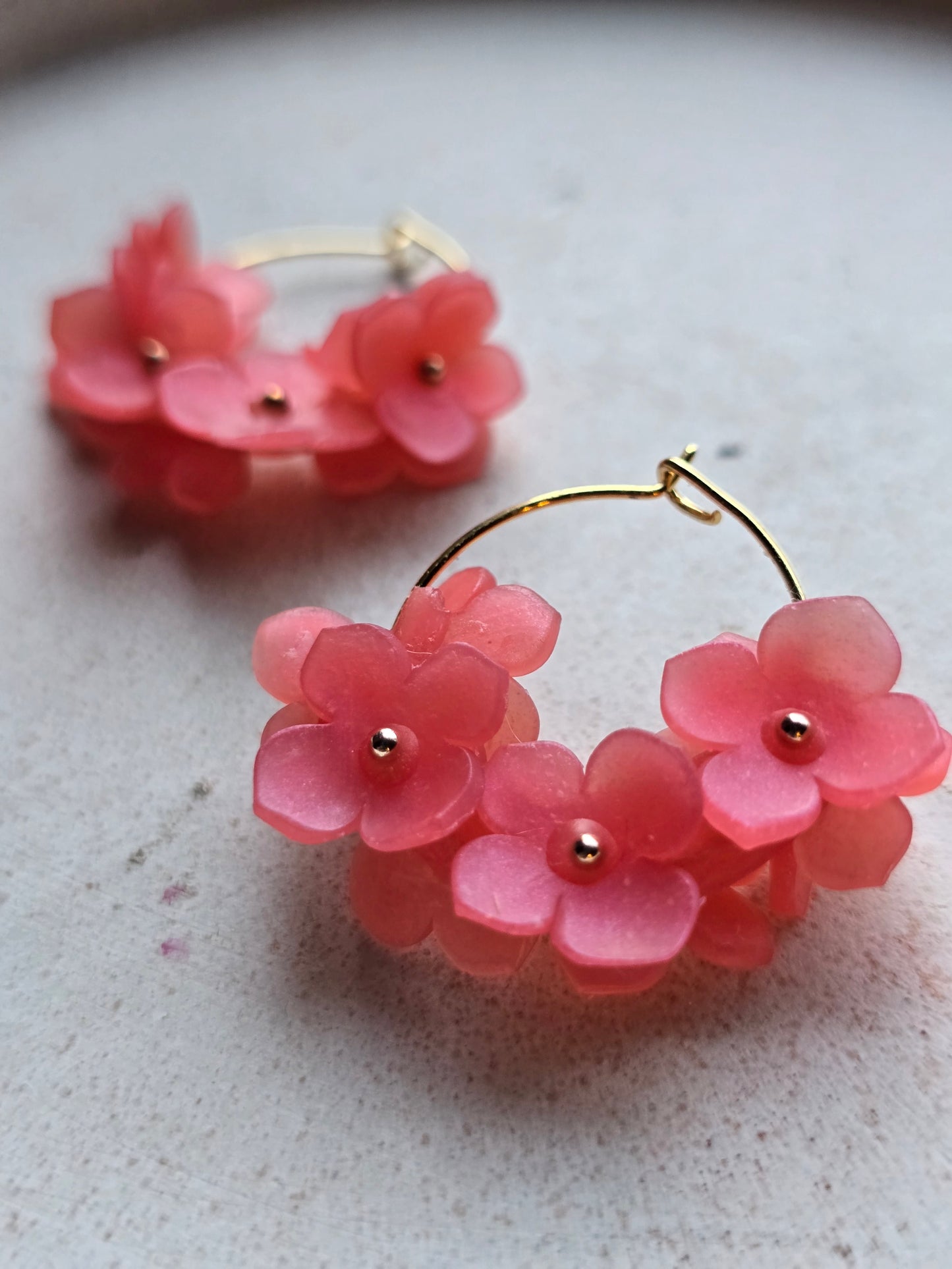 Flower hoops| Pink