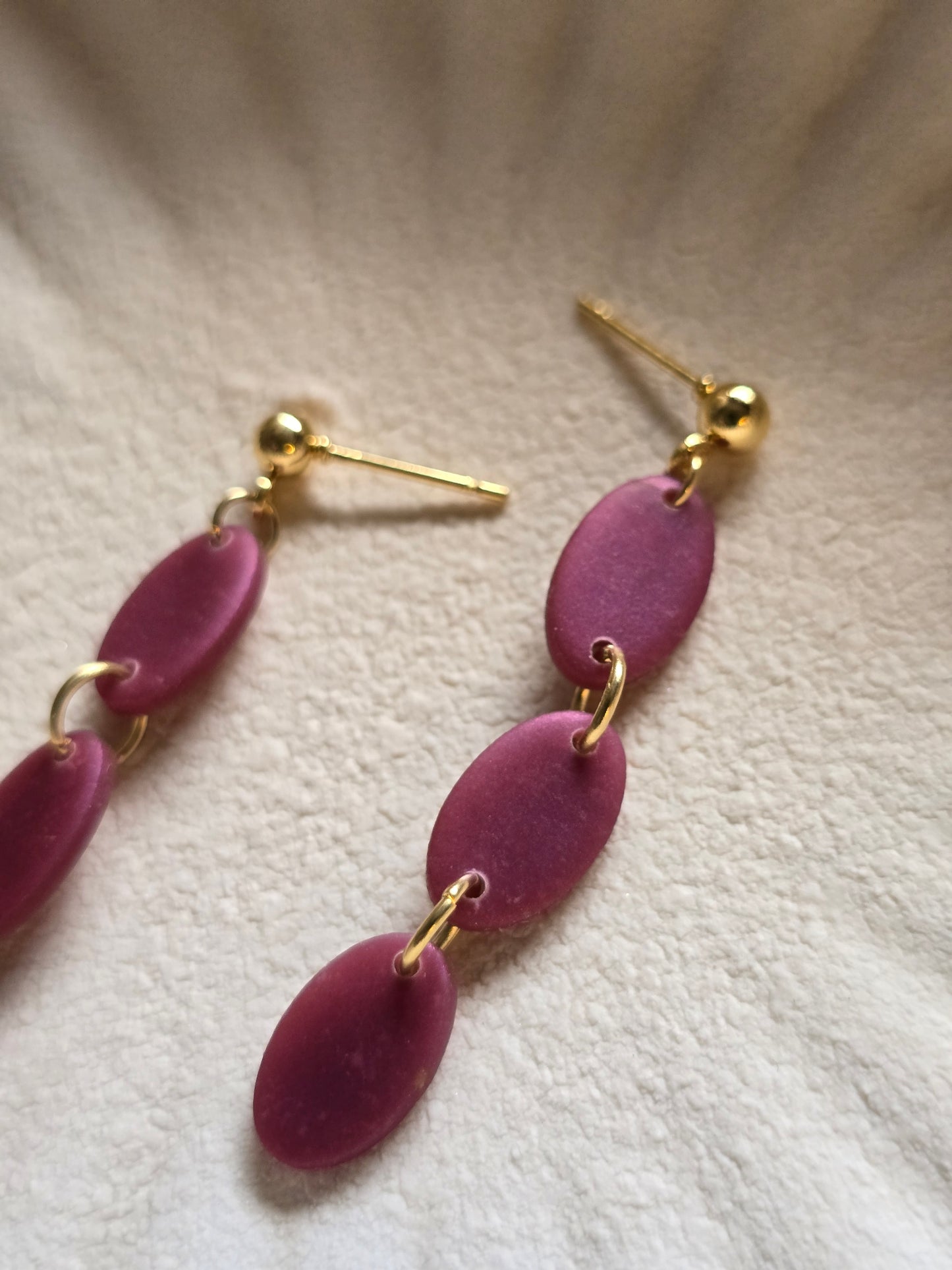 Sophie| deep purple| can be swiched for silver/fish hook