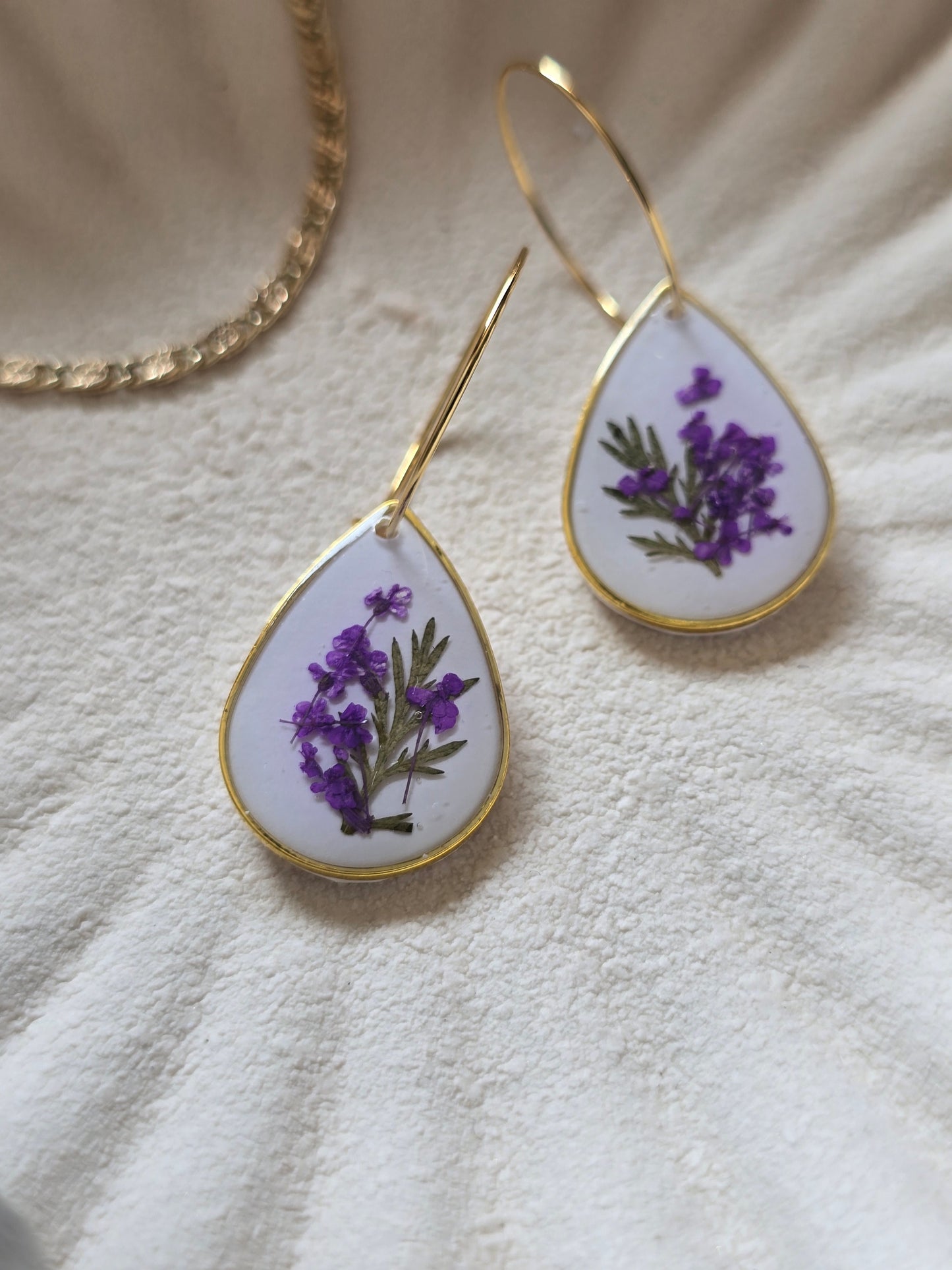 Purple floral hoops