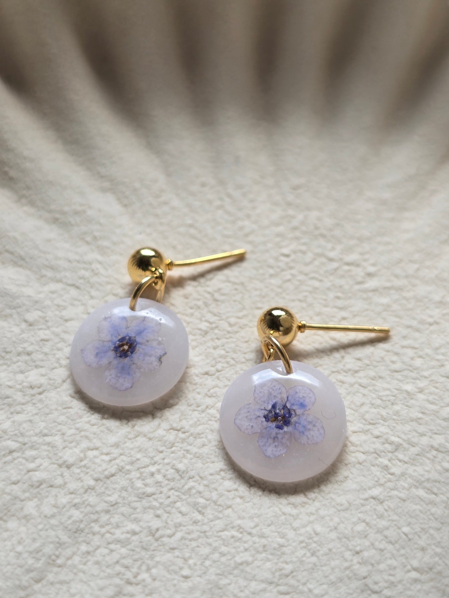 Forget-me-not earrings| can be switched for silver/fish hook