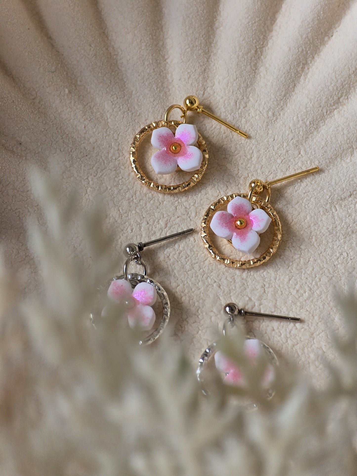 Flower charm dangles