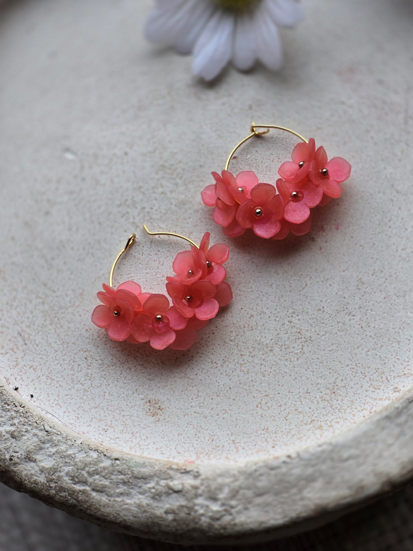 Flower hoops| Pink