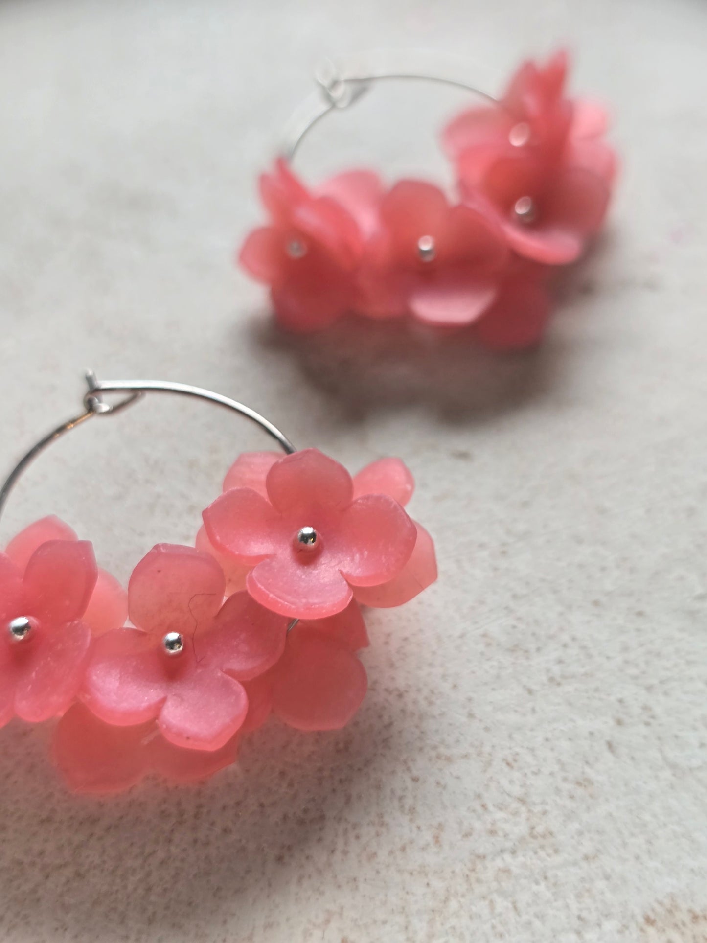 Flower hoops| Pink