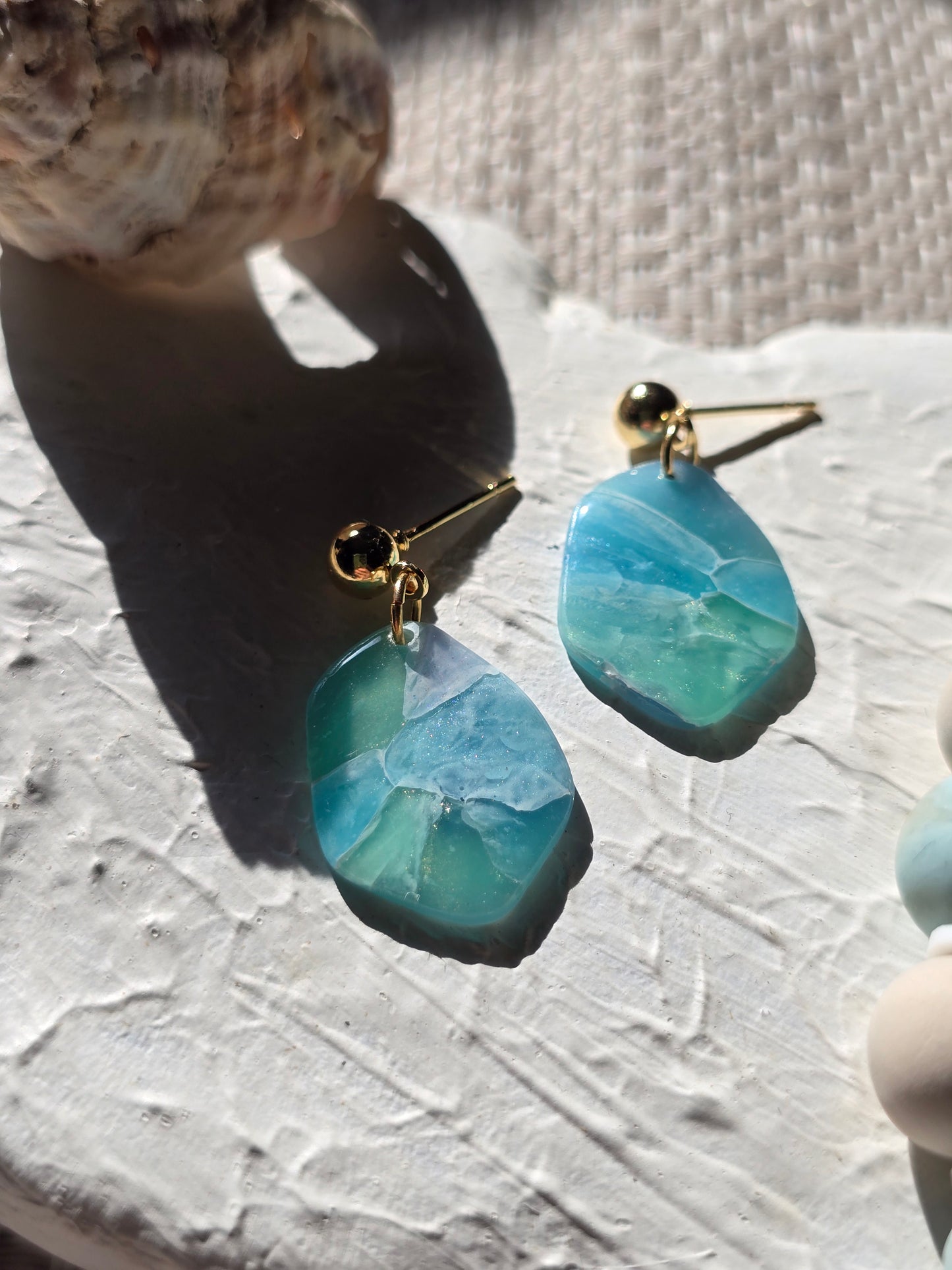 Sea glass small dangles|can be switched for silver