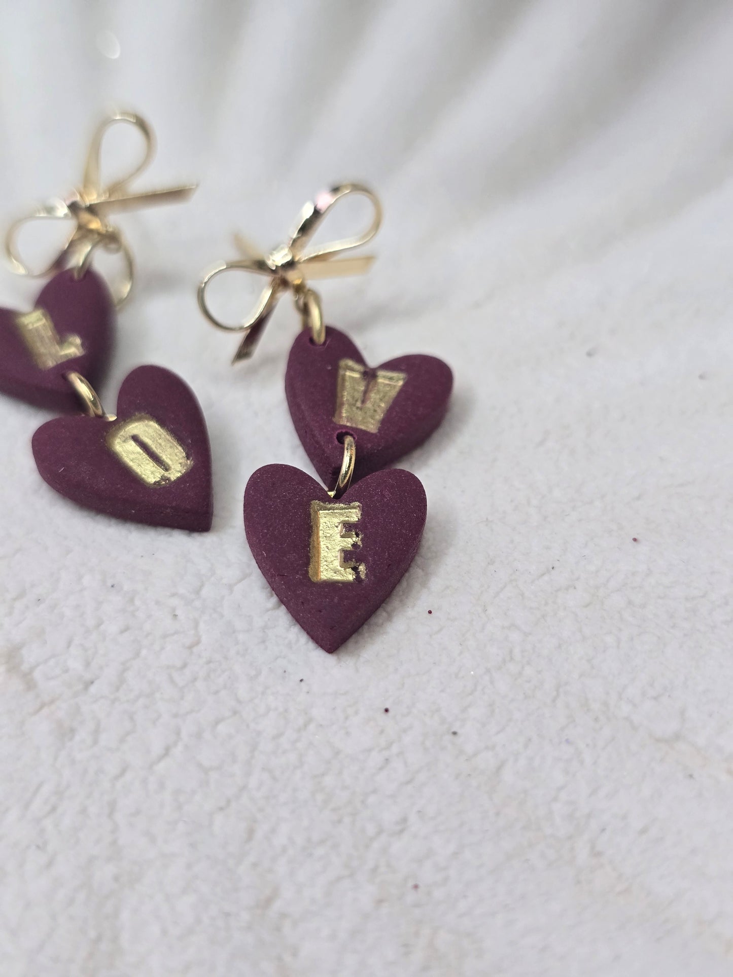 L.O.V.E bow dangles