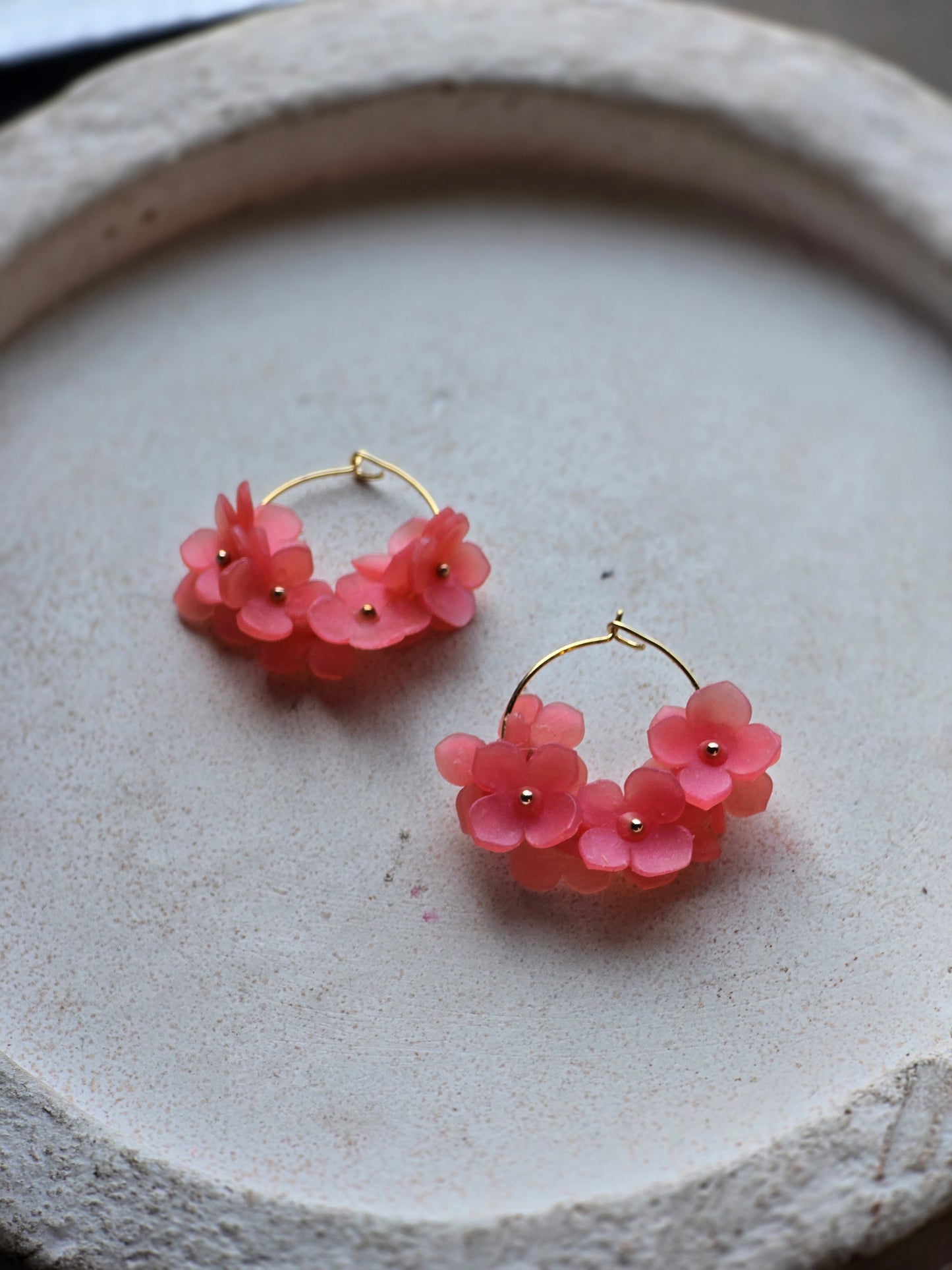 Flower hoops| Pink