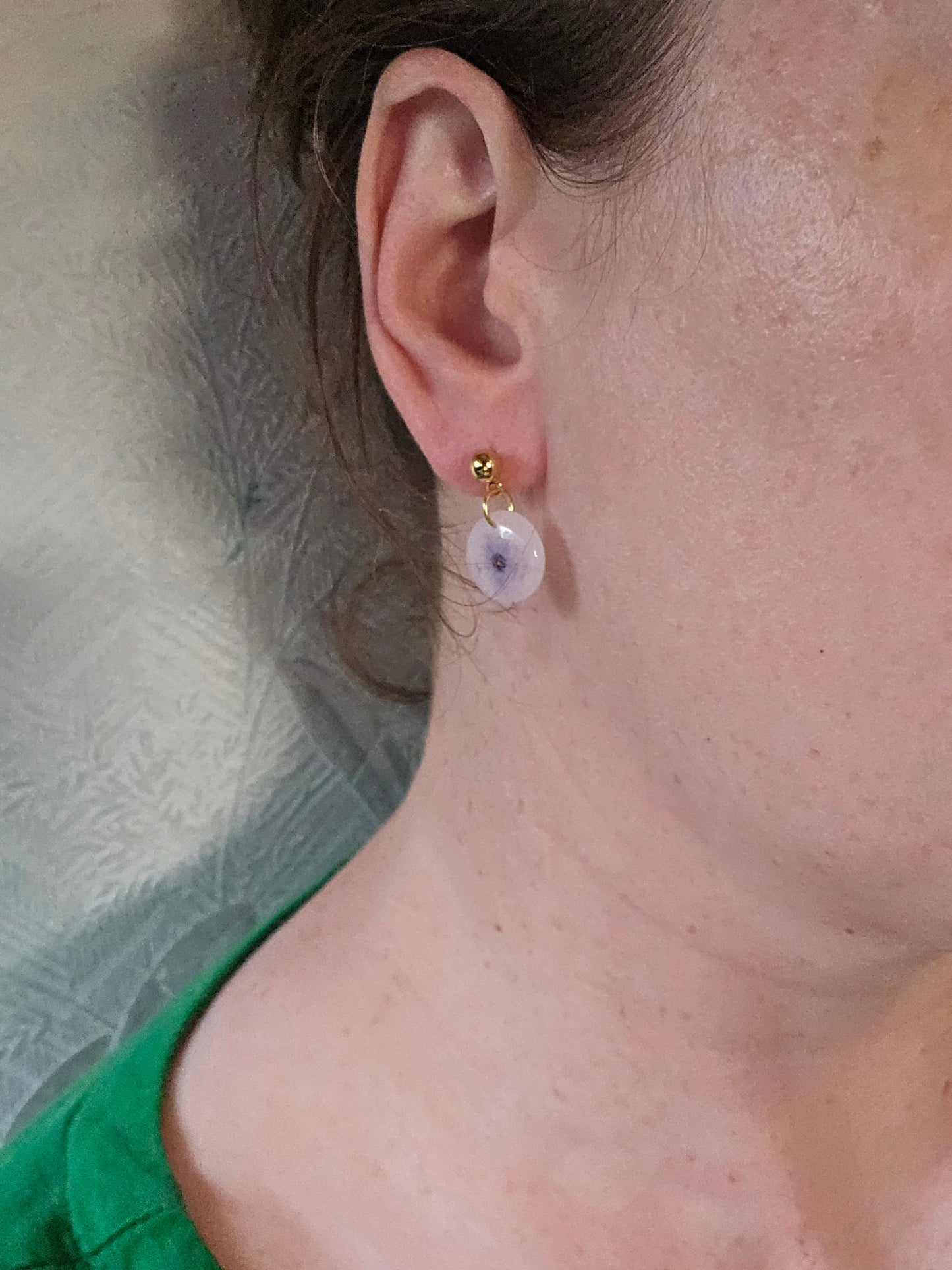Forget-me-not earrings| can be switched for silver/fish hook