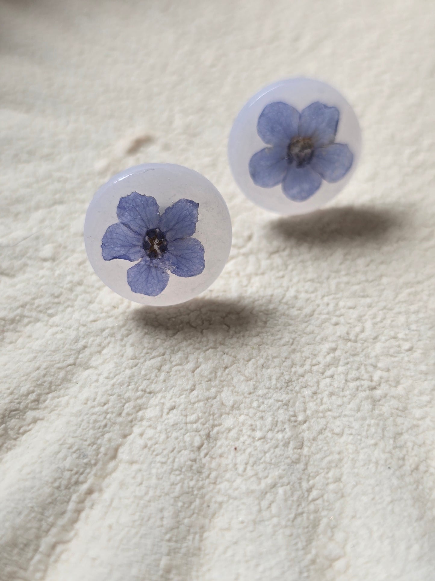 Forget-me-not earrings| can be switched for silver/fish hook