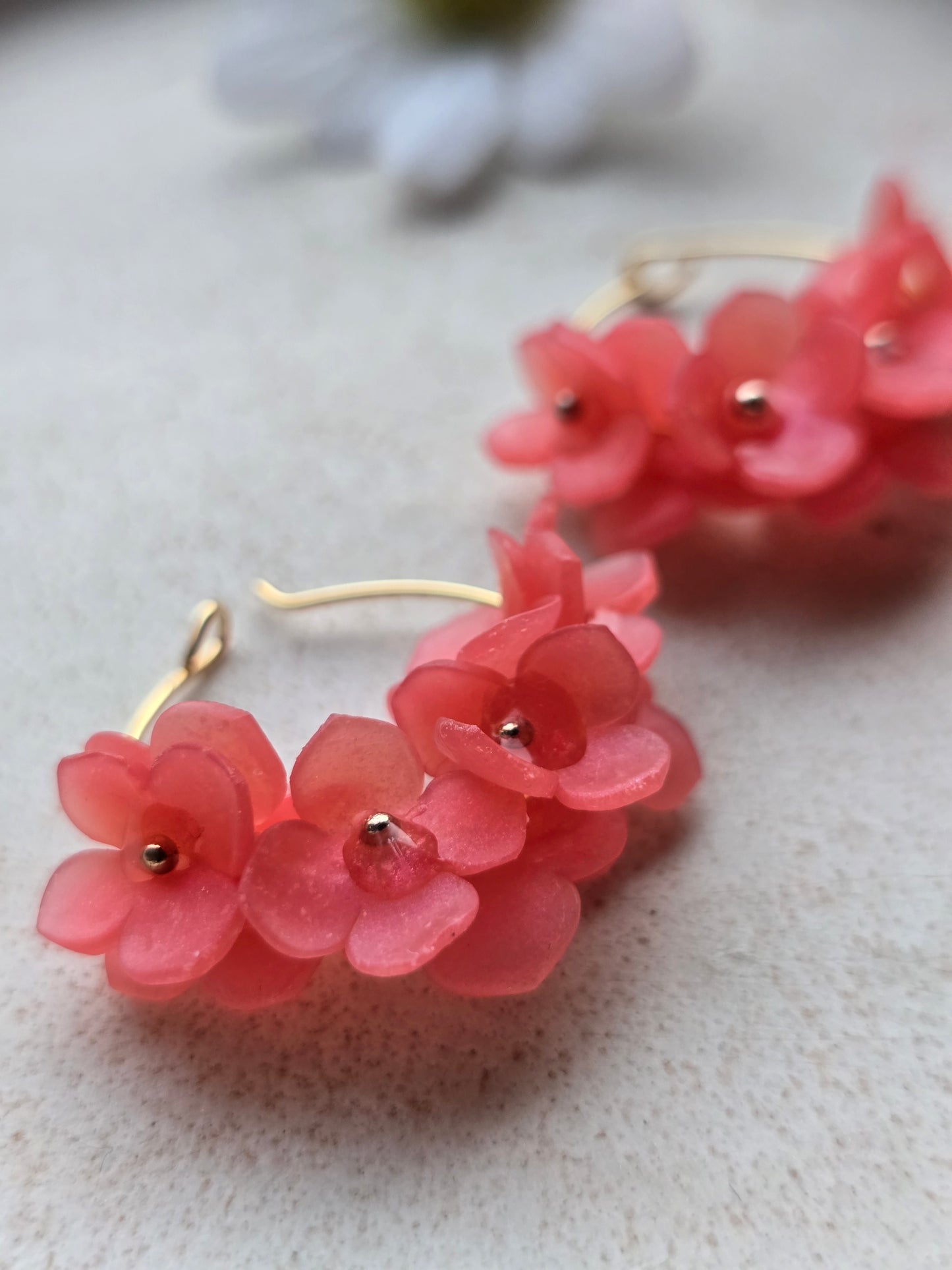Flower hoops| Pink