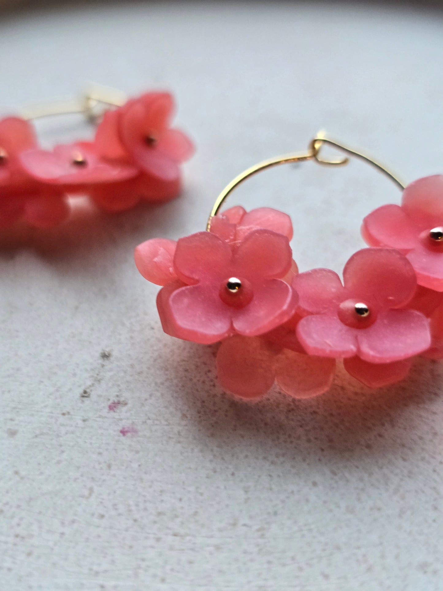 Flower hoops| Pink
