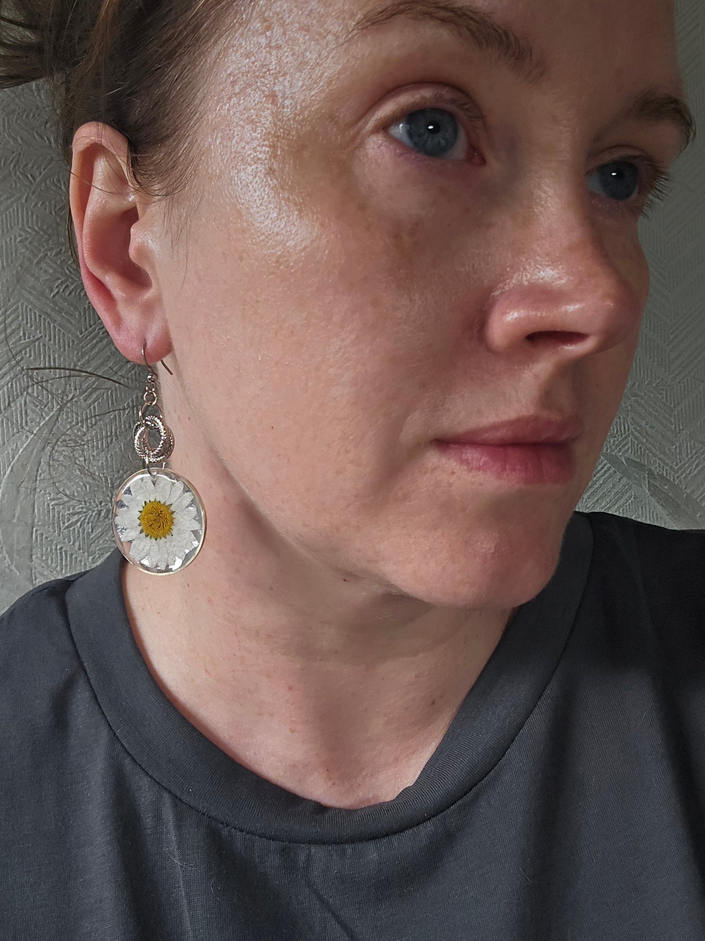 Silver Daisy dangles