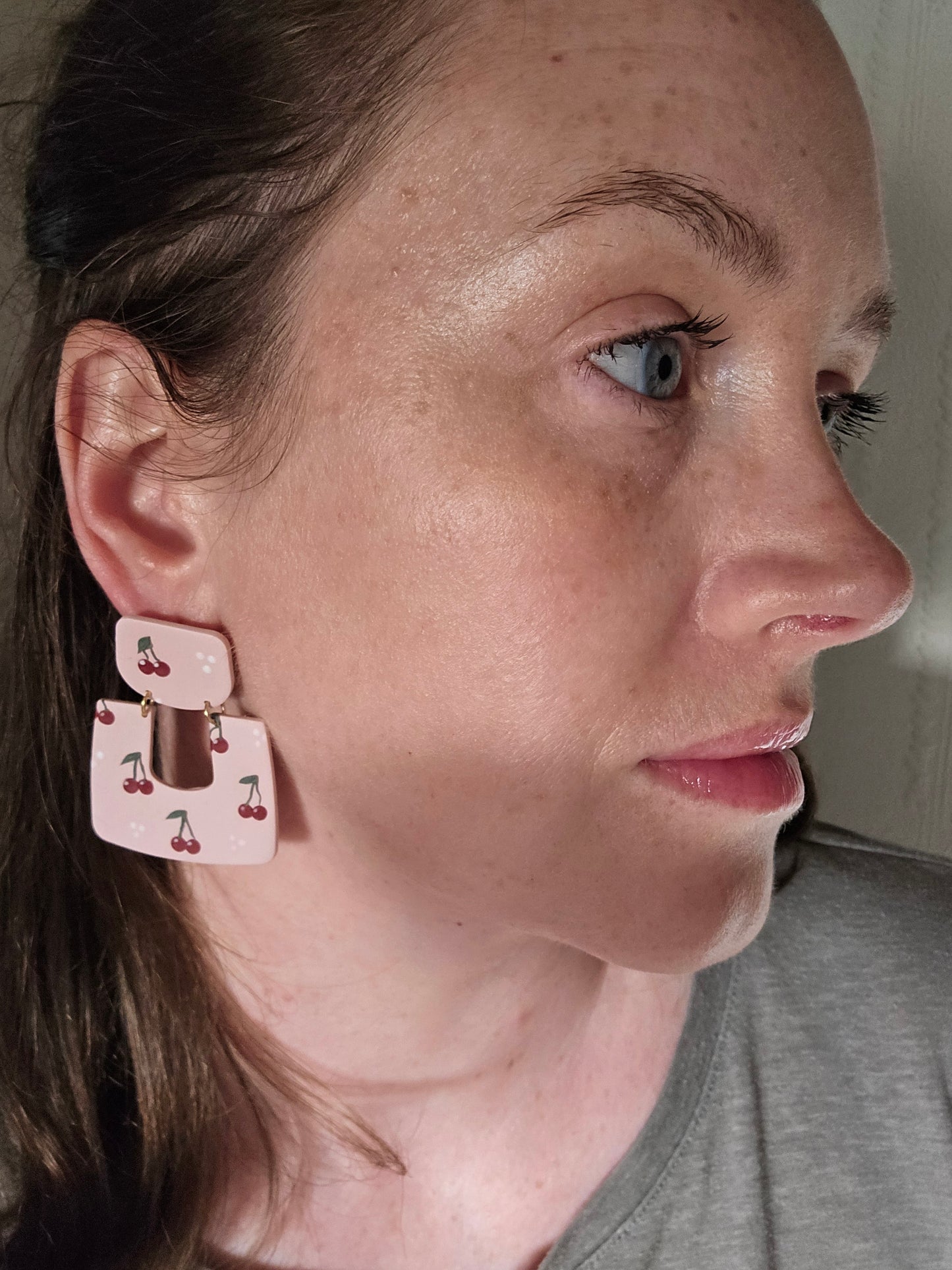 Cherry statement dangles| Can be switched for silver
