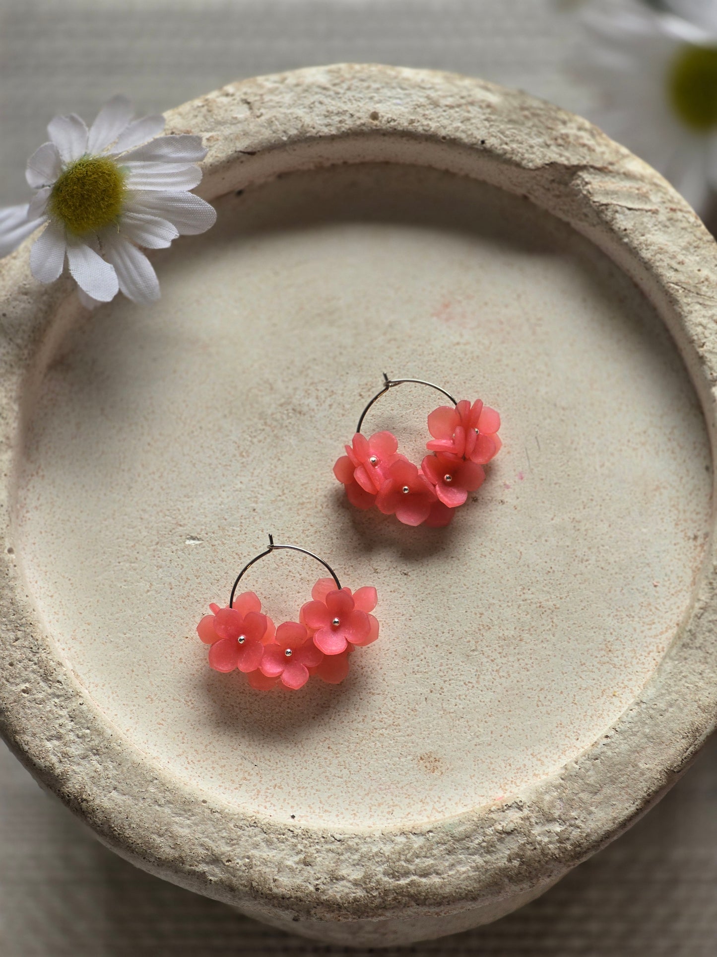Flower hoops| Pink