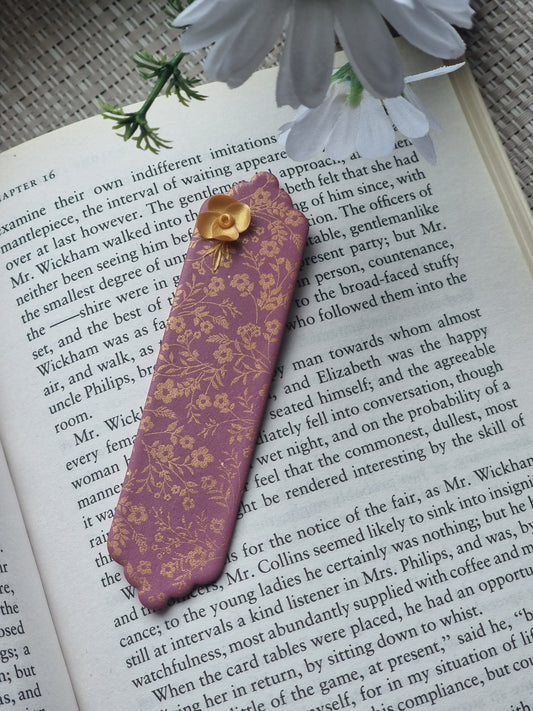 Floral print bookmark