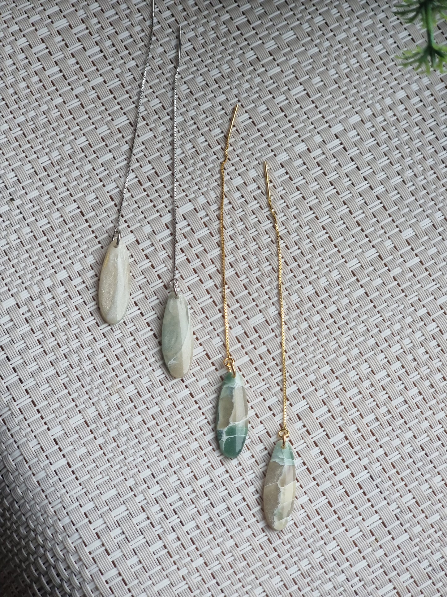 Marina| Sea glass inspired threaders oval