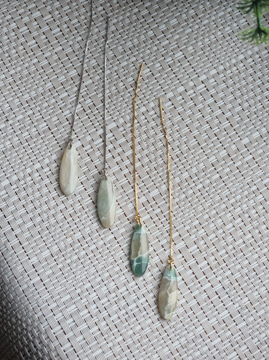 Marina| Sea glass inspired threaders oval