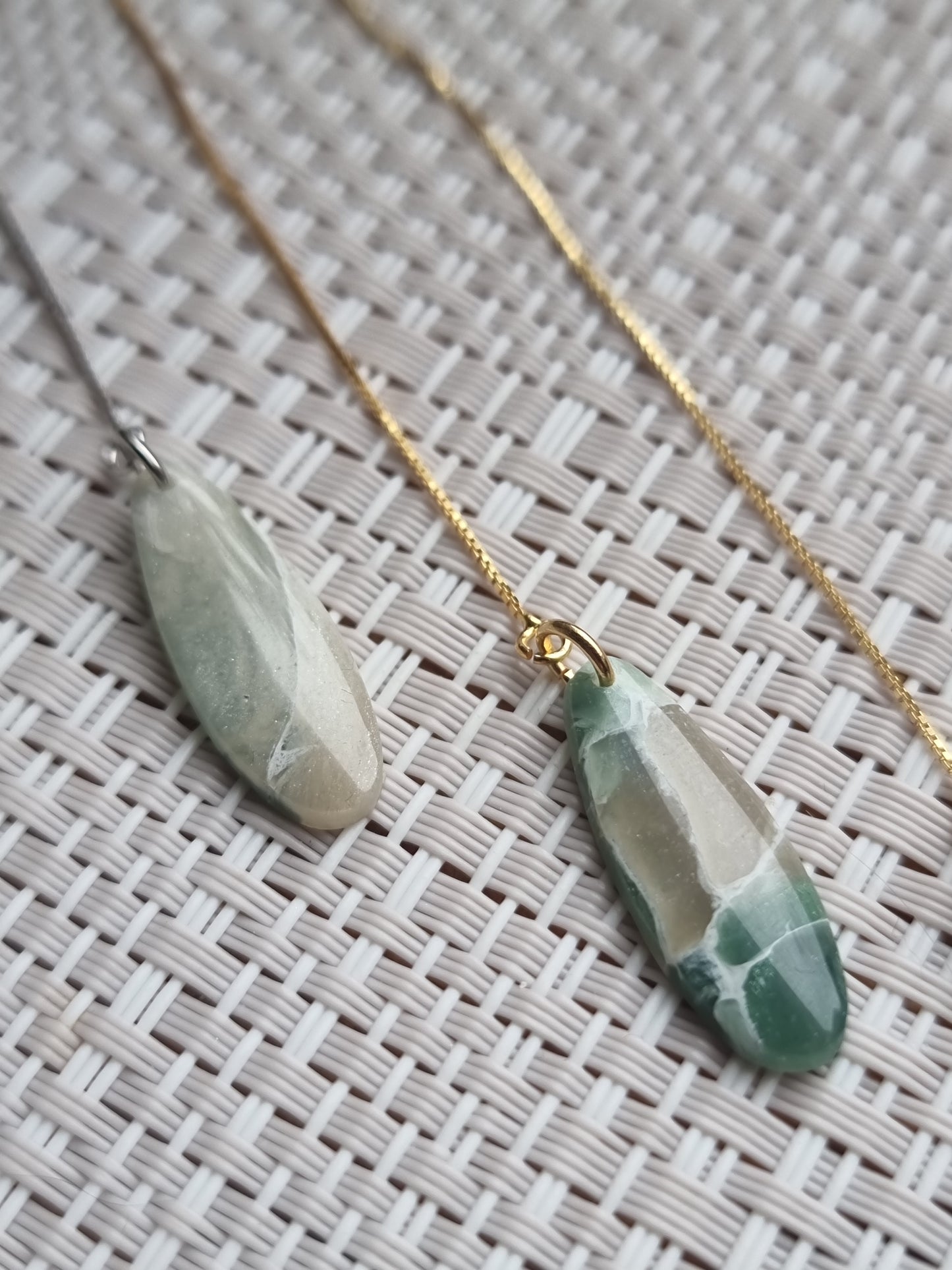 Marina| Sea glass inspired threaders oval