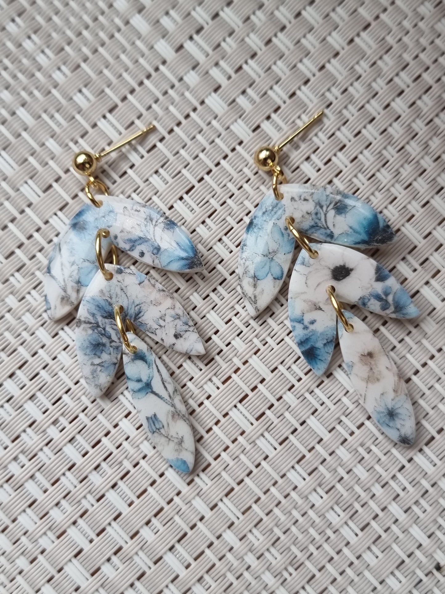 Delilah| Tiered dangles in blue| Can be switched for silver and fish hooks