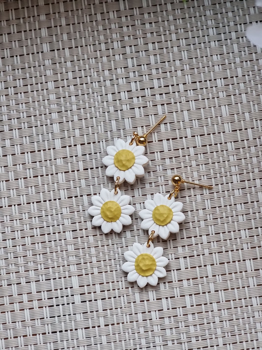 Daisy dangles| can be switched for silver and fish hooks