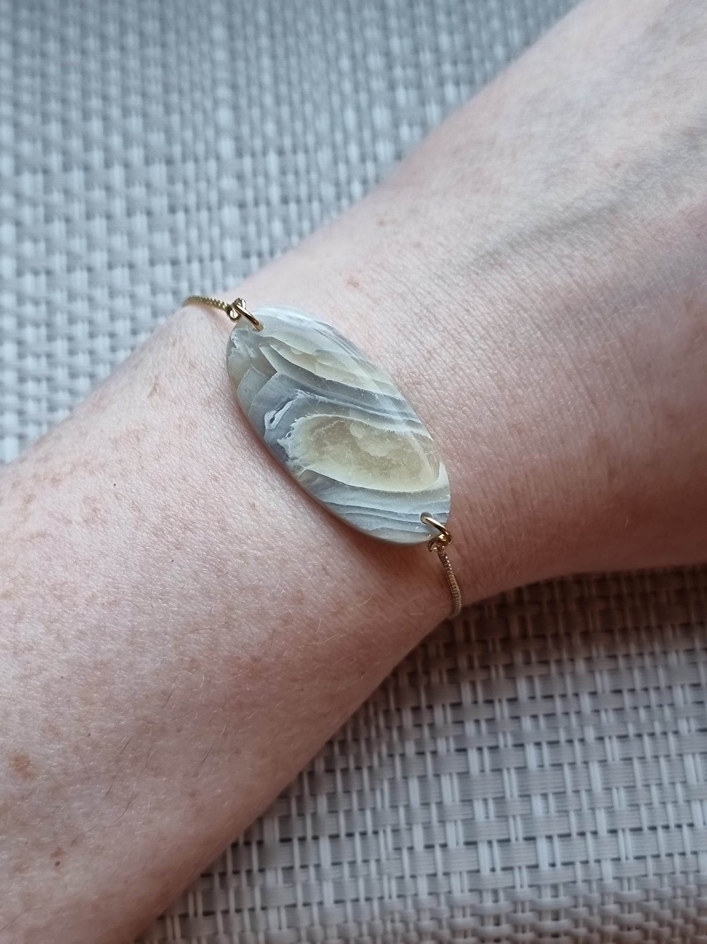 Faux agate bracelet